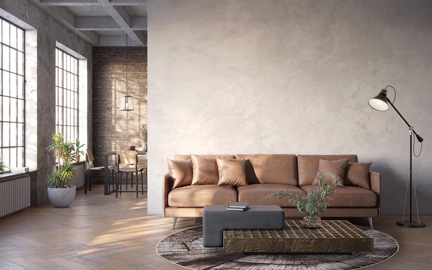 Round rug - Event (grey)