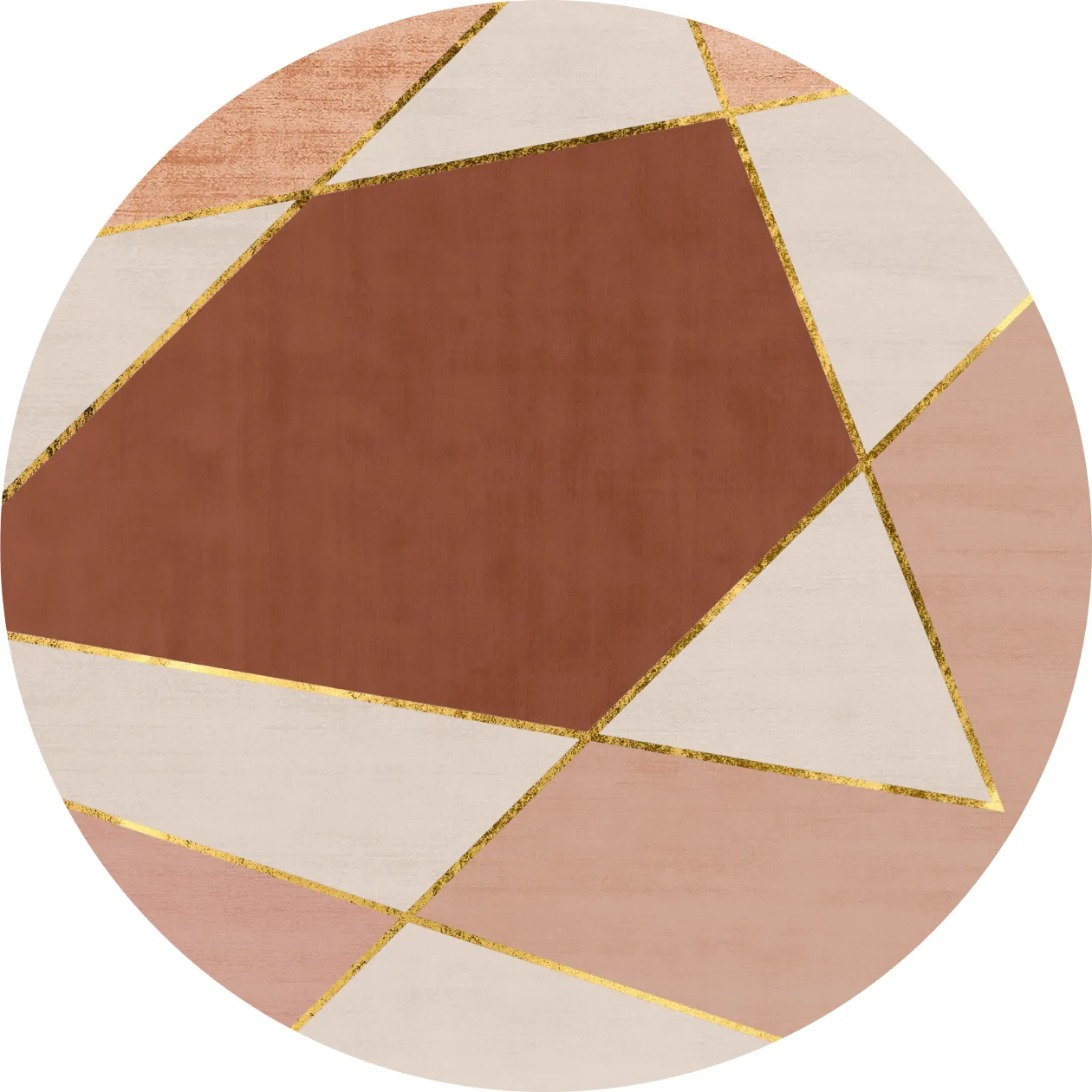 Round rug - Jade (beige/pink)