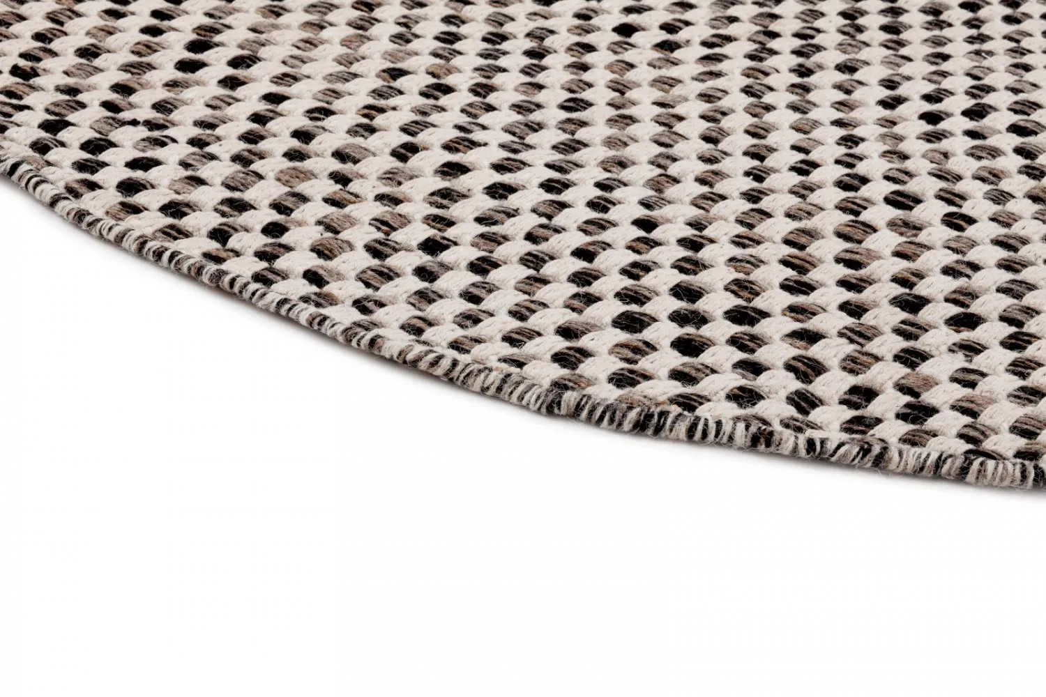 Round rug - Jenim (vlack/white)