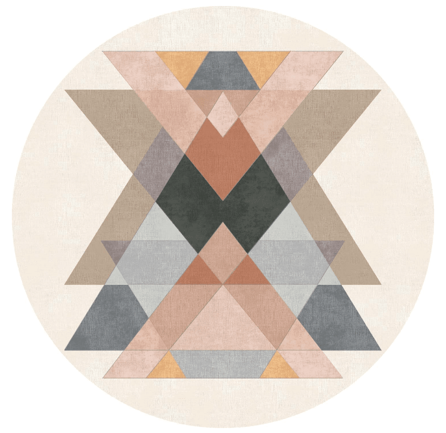 Round rug - Jeral (beige/multi)
