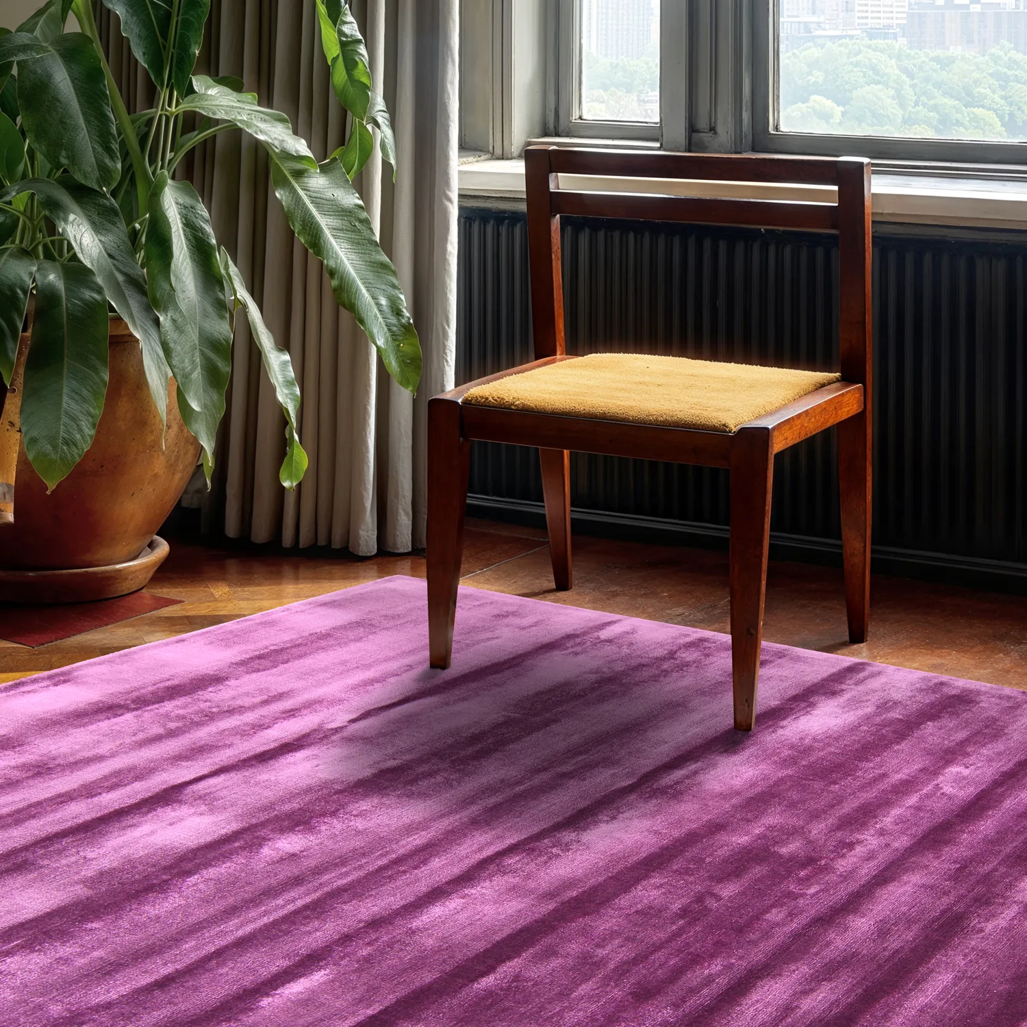 Viscose rug - Jodhpur Special Luxury Edition (purple)