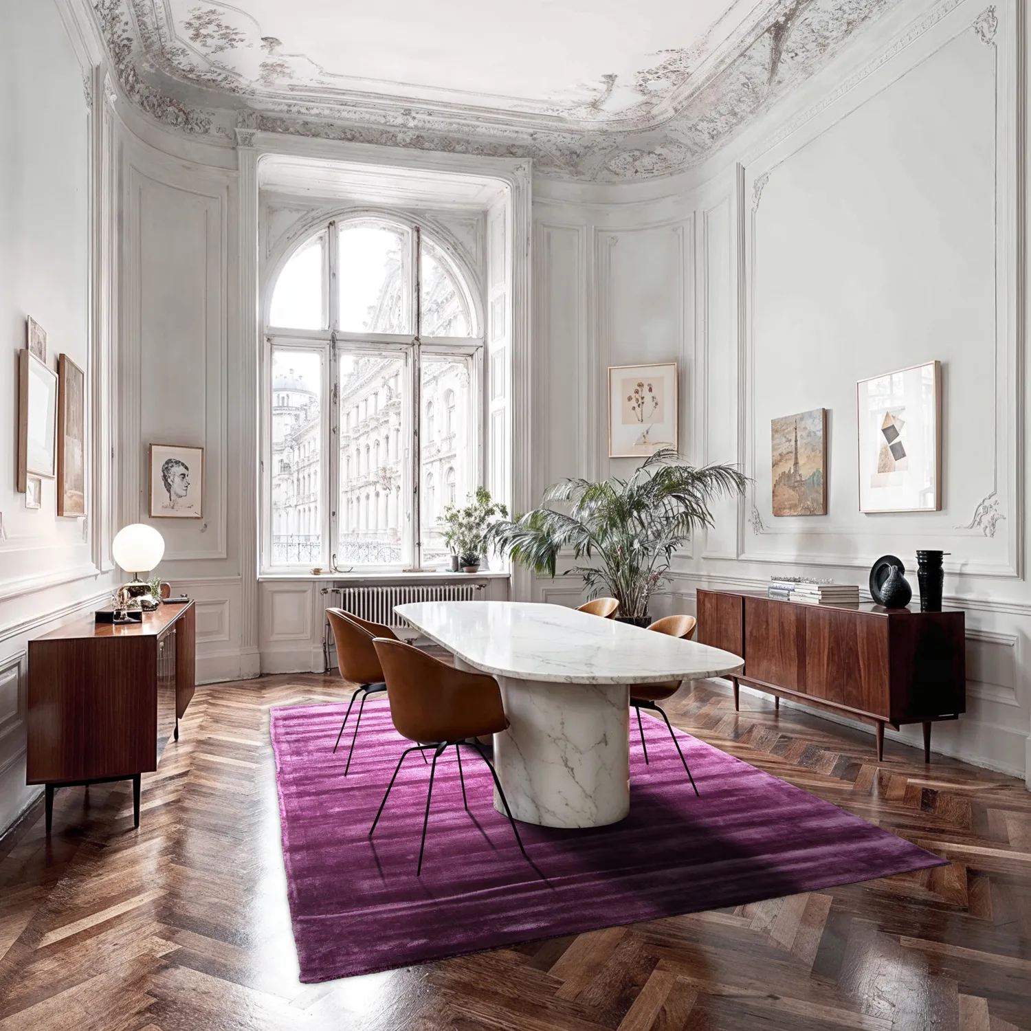 Viscose rug - Jodhpur Special Luxury Edition (purple)