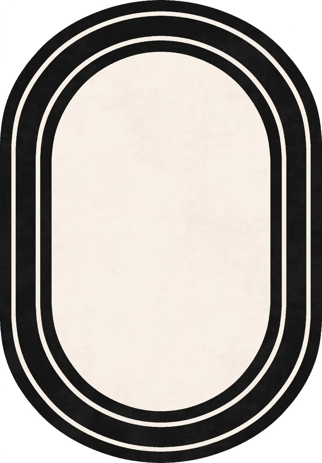 Oval rug - Josie (black)