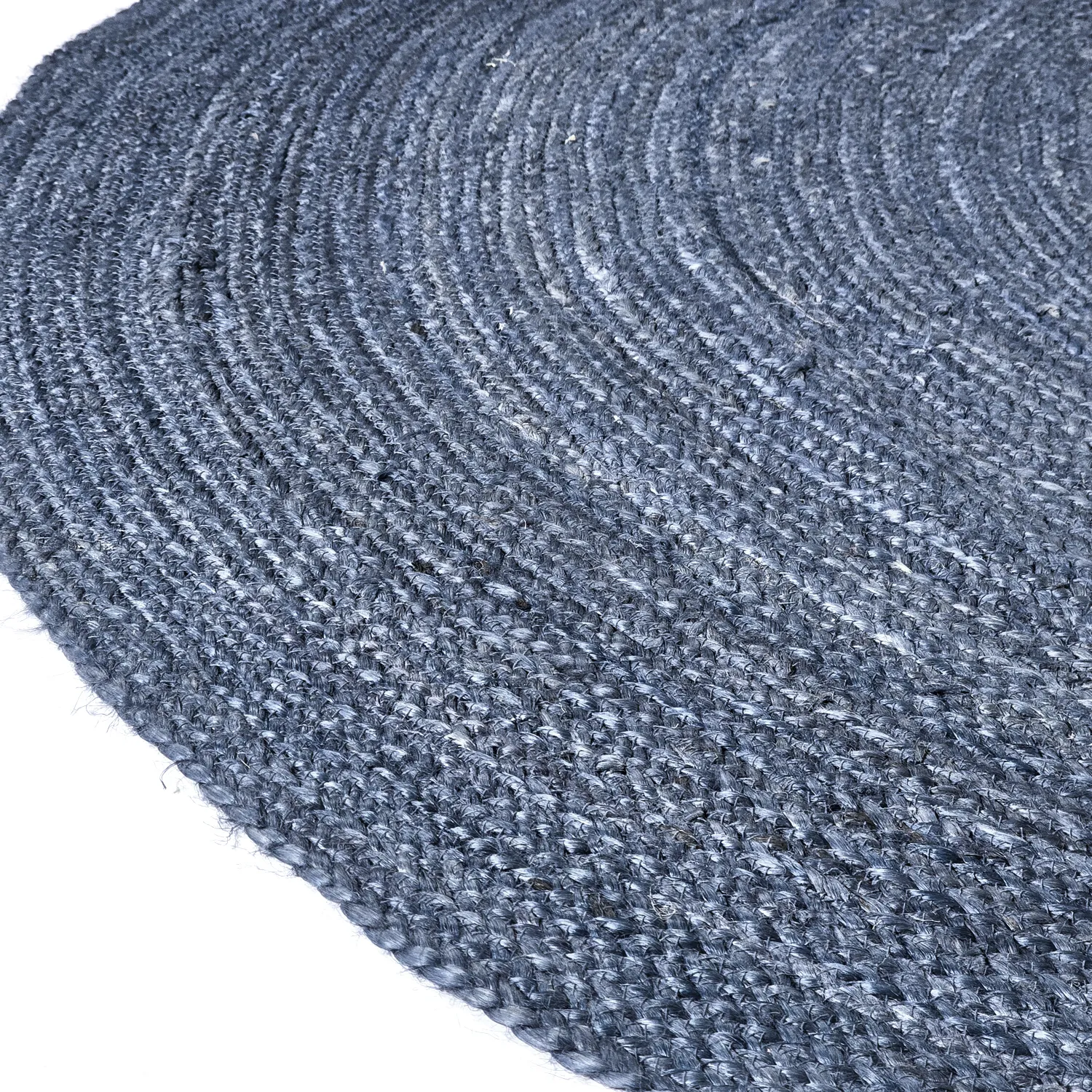 Round jute rug - Amasia (blue)