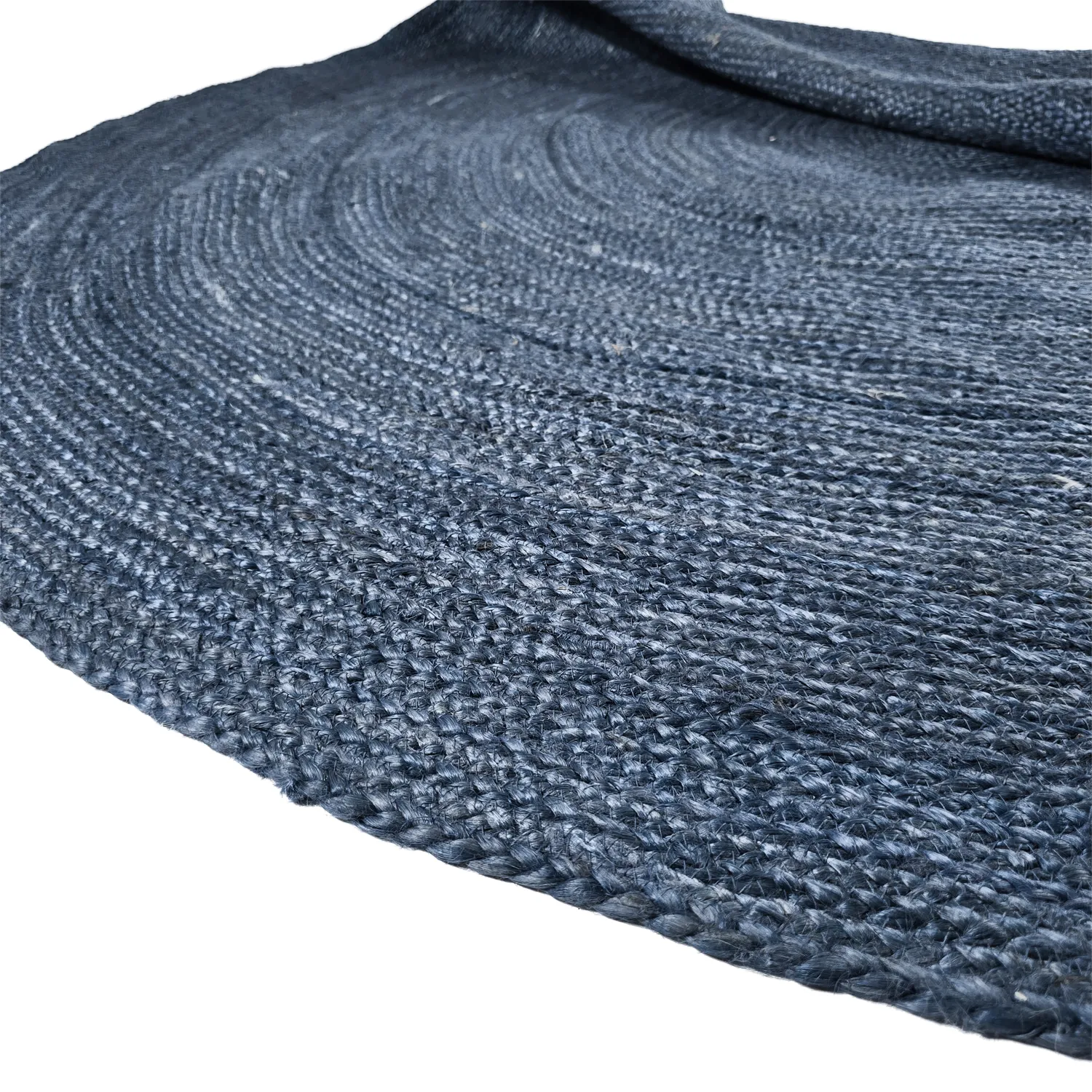 Round jute rug - Amasia (blue)