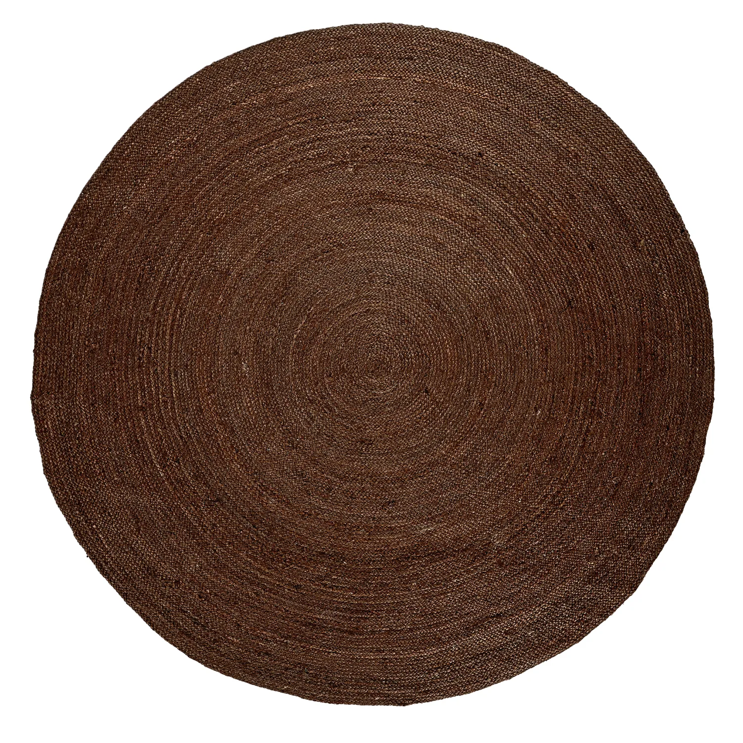Round jute rug - Amasia (brown)