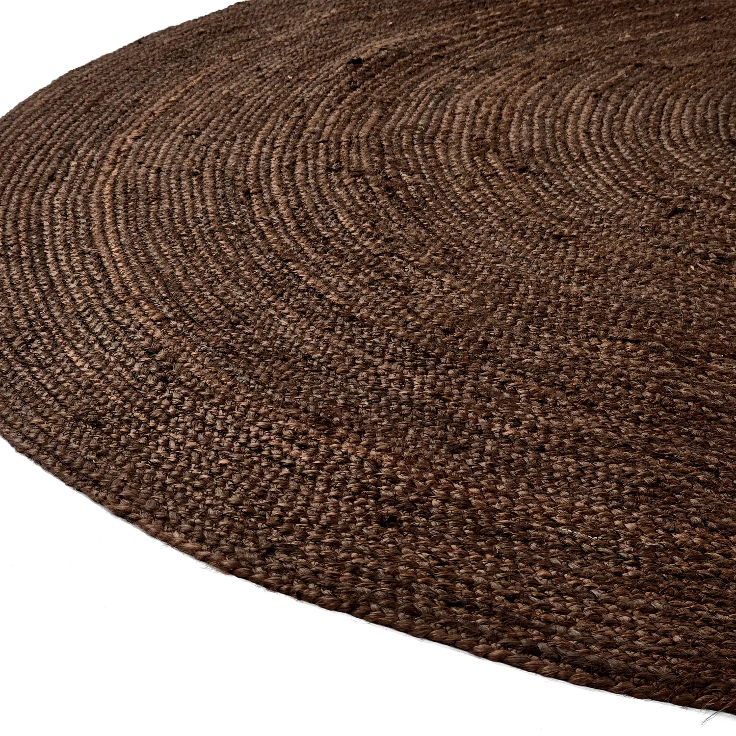 Round jute rug - Amasia (brown)