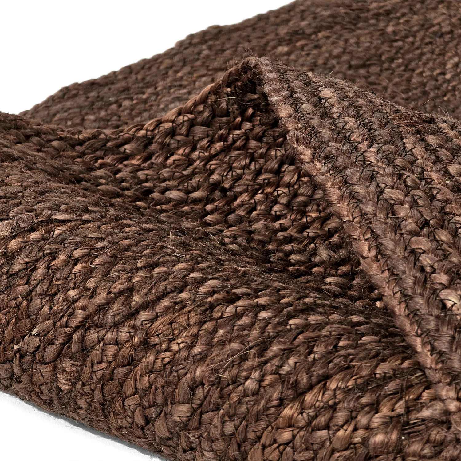 Round jute rug - Amasia (brown)