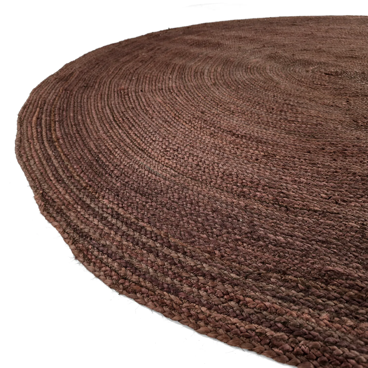 Round jute rug - Amasia (coffee)