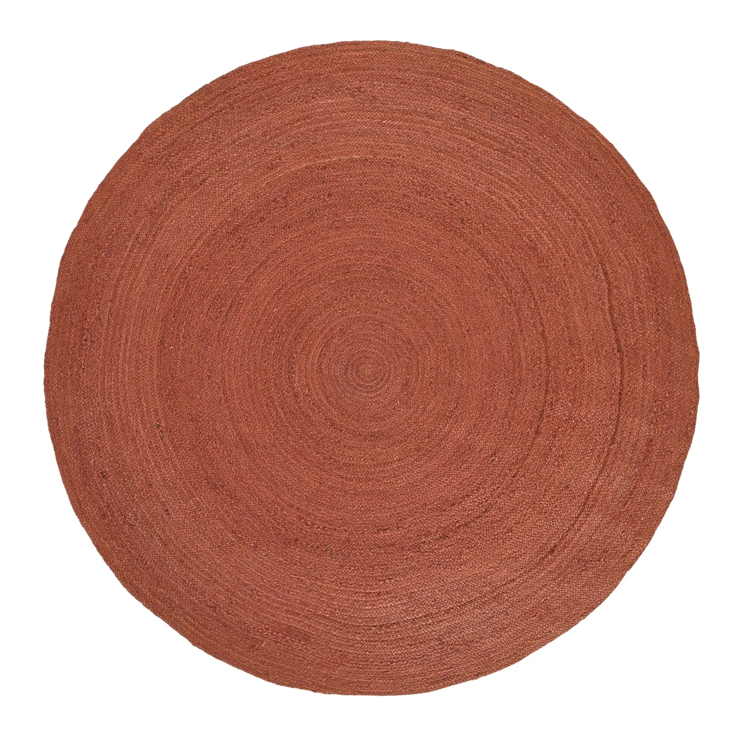 Round jute rug - Amasia (chestnut)