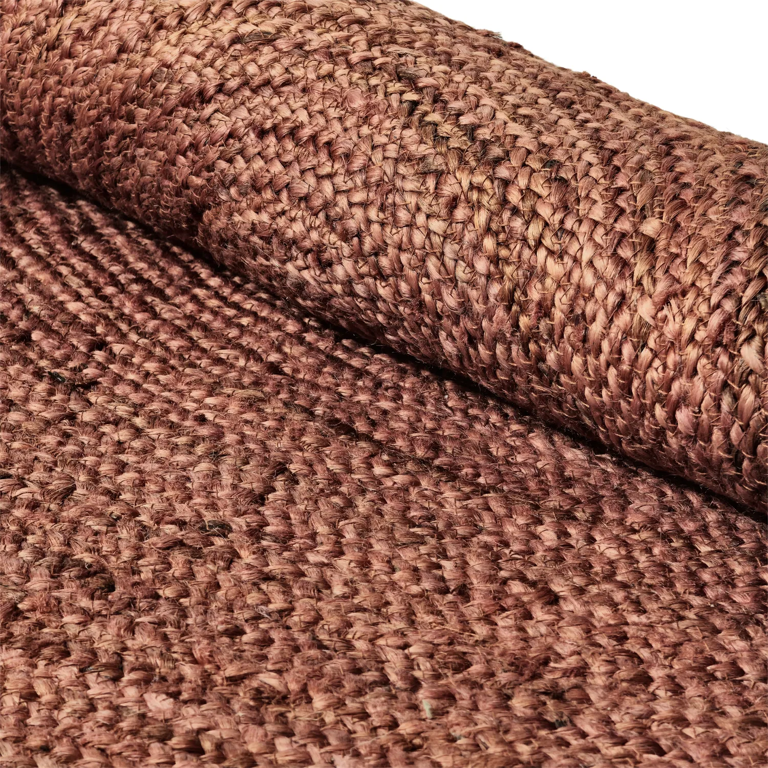 Round jute rug - Amasia (chestnut)