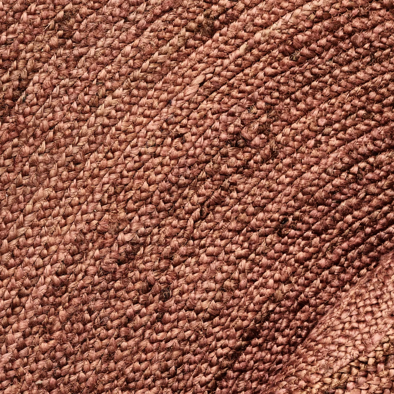 Round jute rug - Amasia (chestnut)