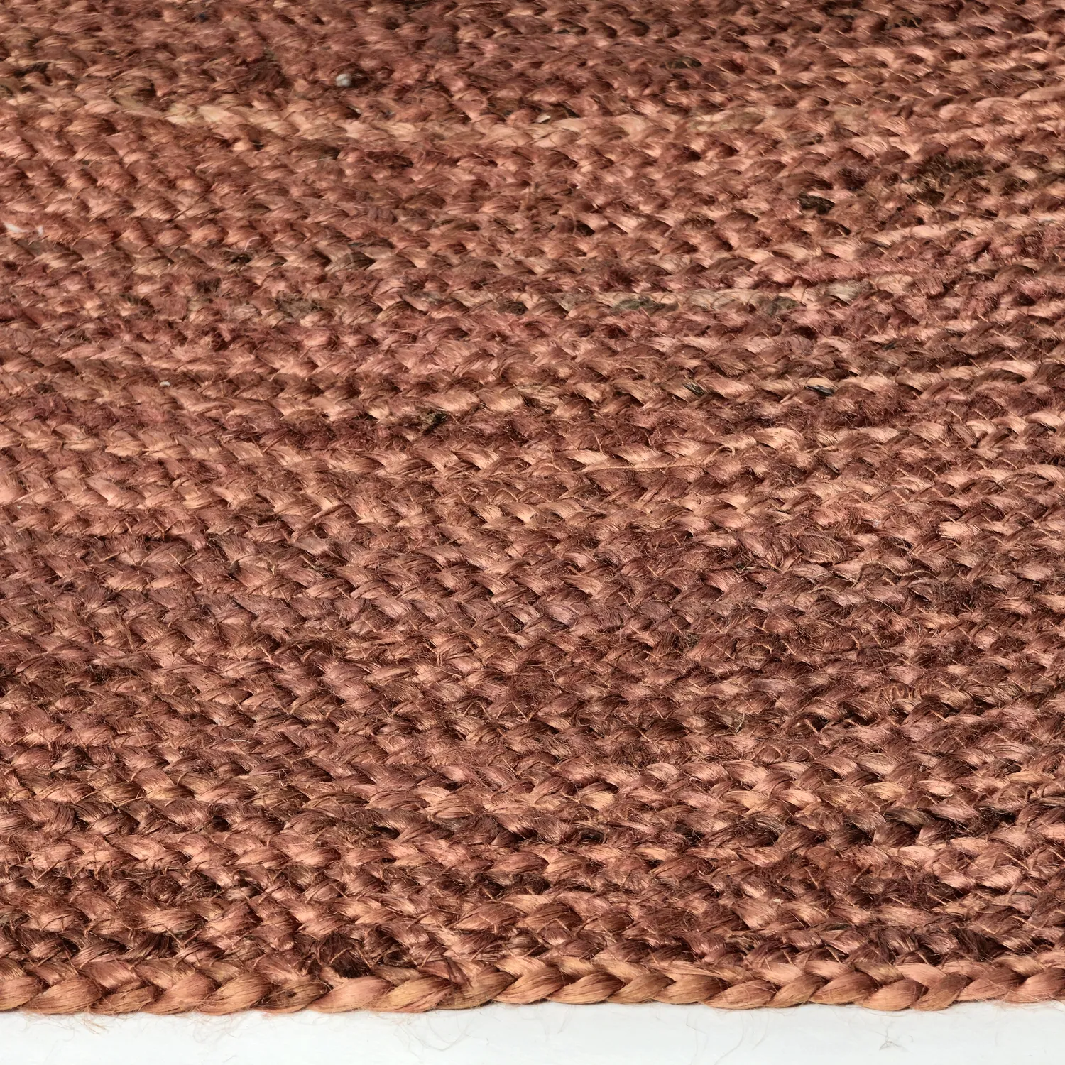 Round jute rug - Amasia (chestnut)