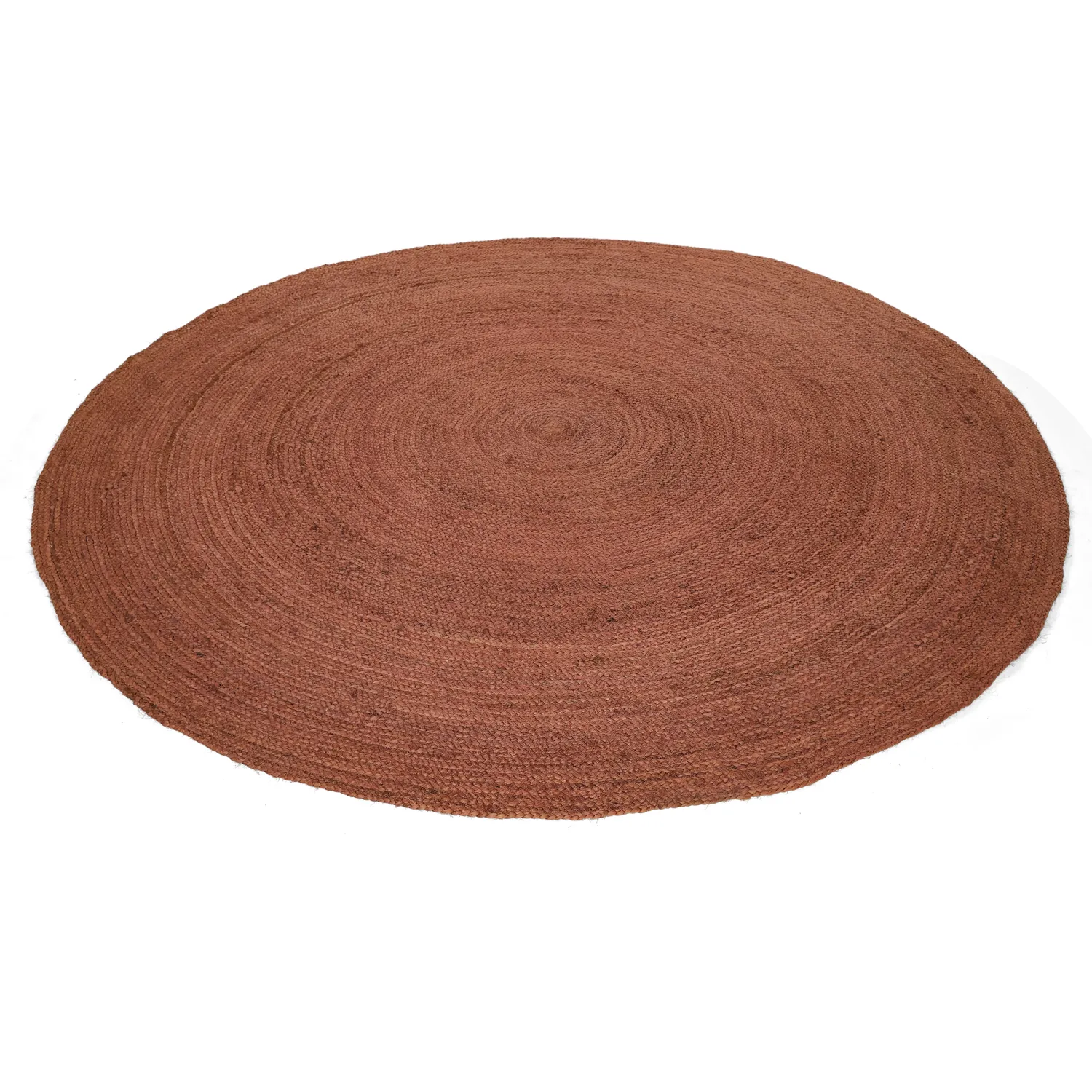 Round jute rug - Amasia (chestnut)