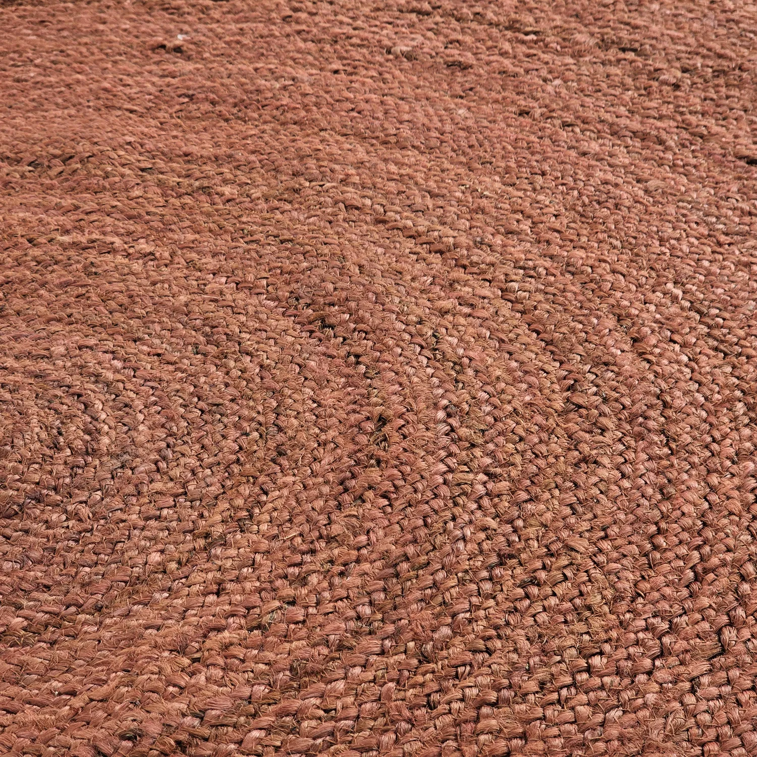 Round jute rug - Amasia (chestnut)