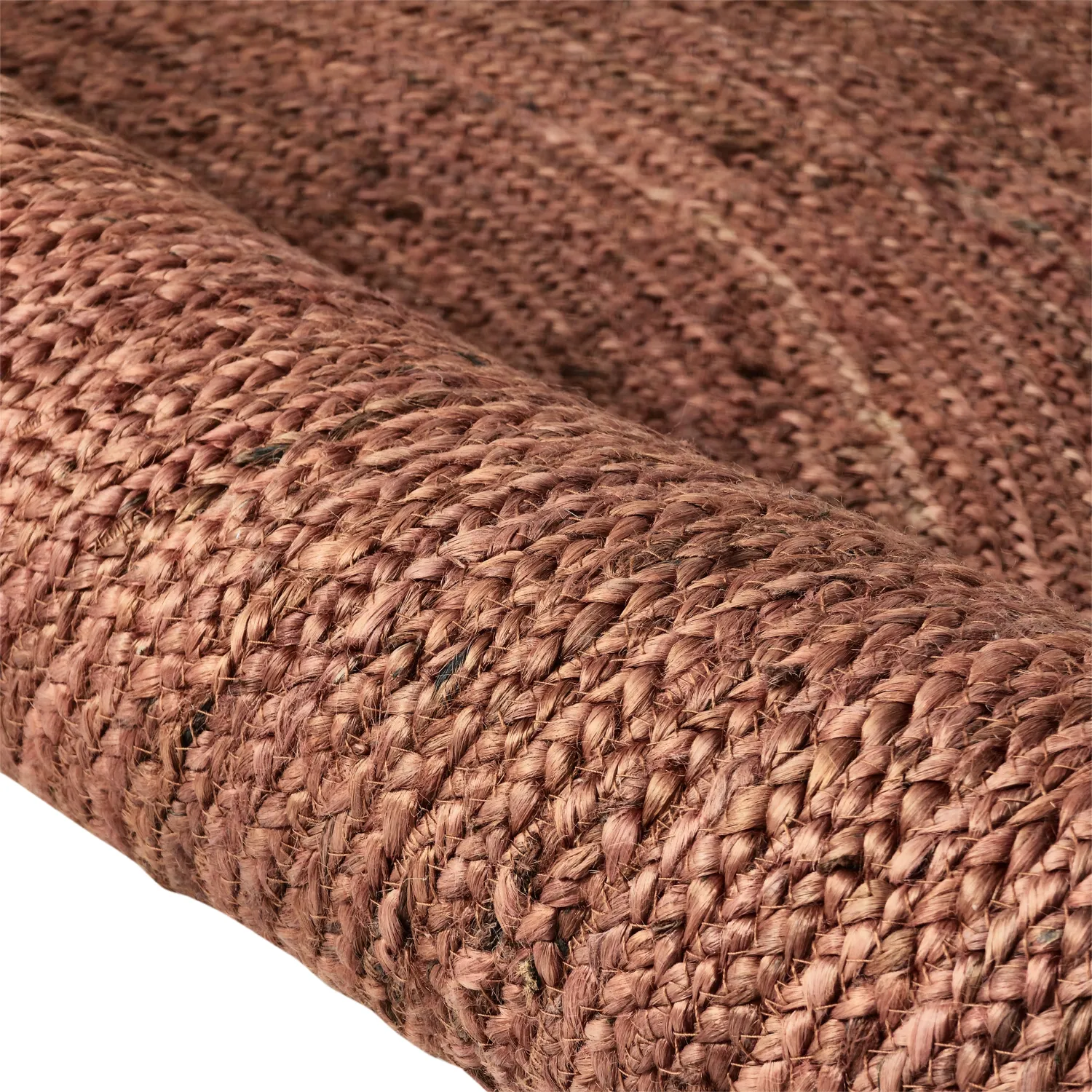 Round jute rug - Amasia (chestnut)