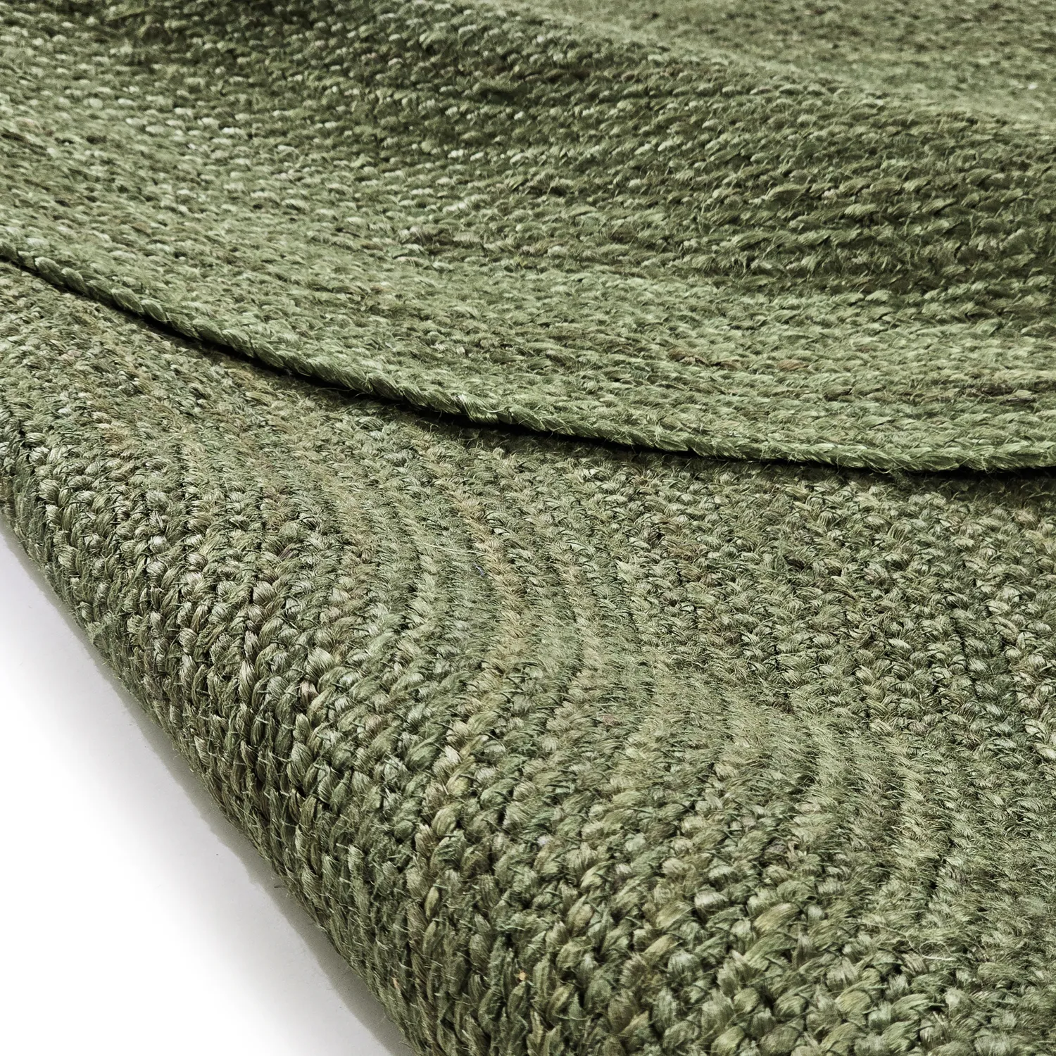 Round jute rug - Amasia (army green)