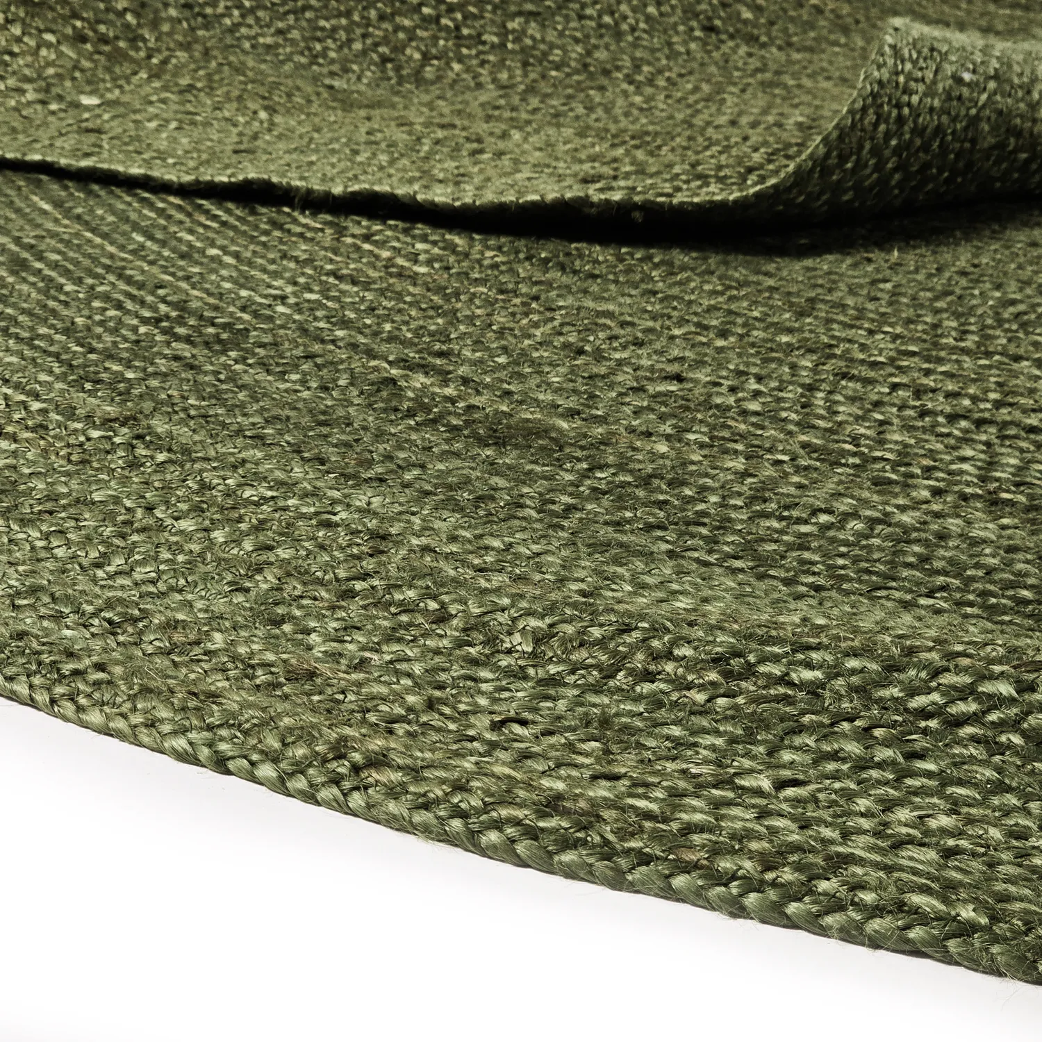 Round jute rug - Amasia (army green)