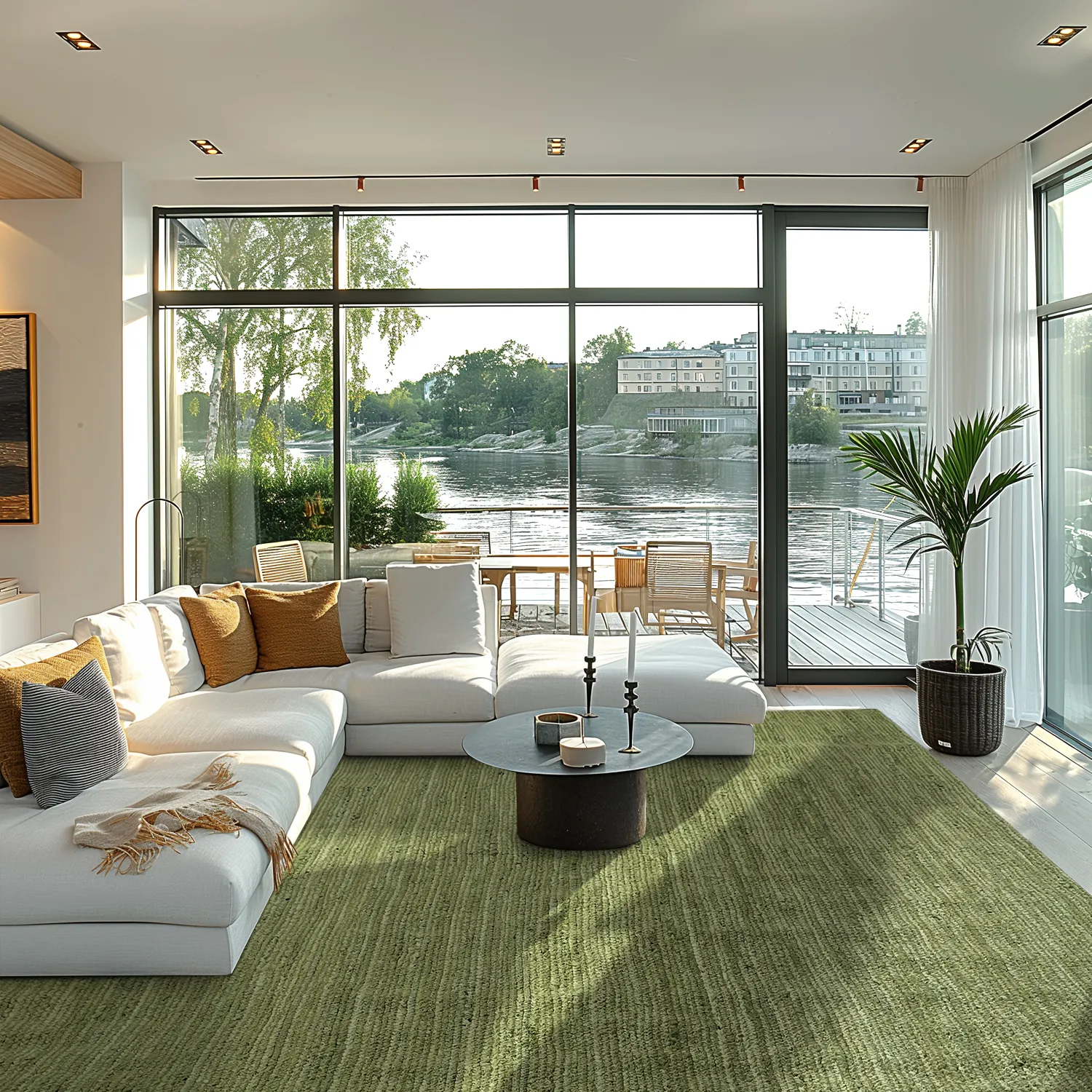 Jute rug - Amasia (army green)