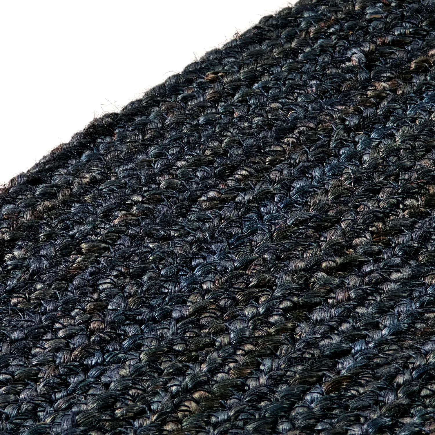 Round jute rug - Amasia (dark blue)