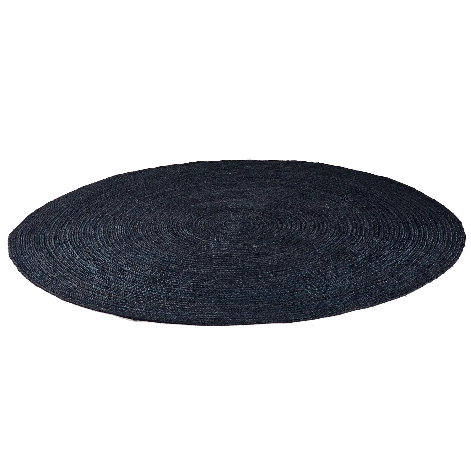 Round jute rug - Amasia (dark blue)