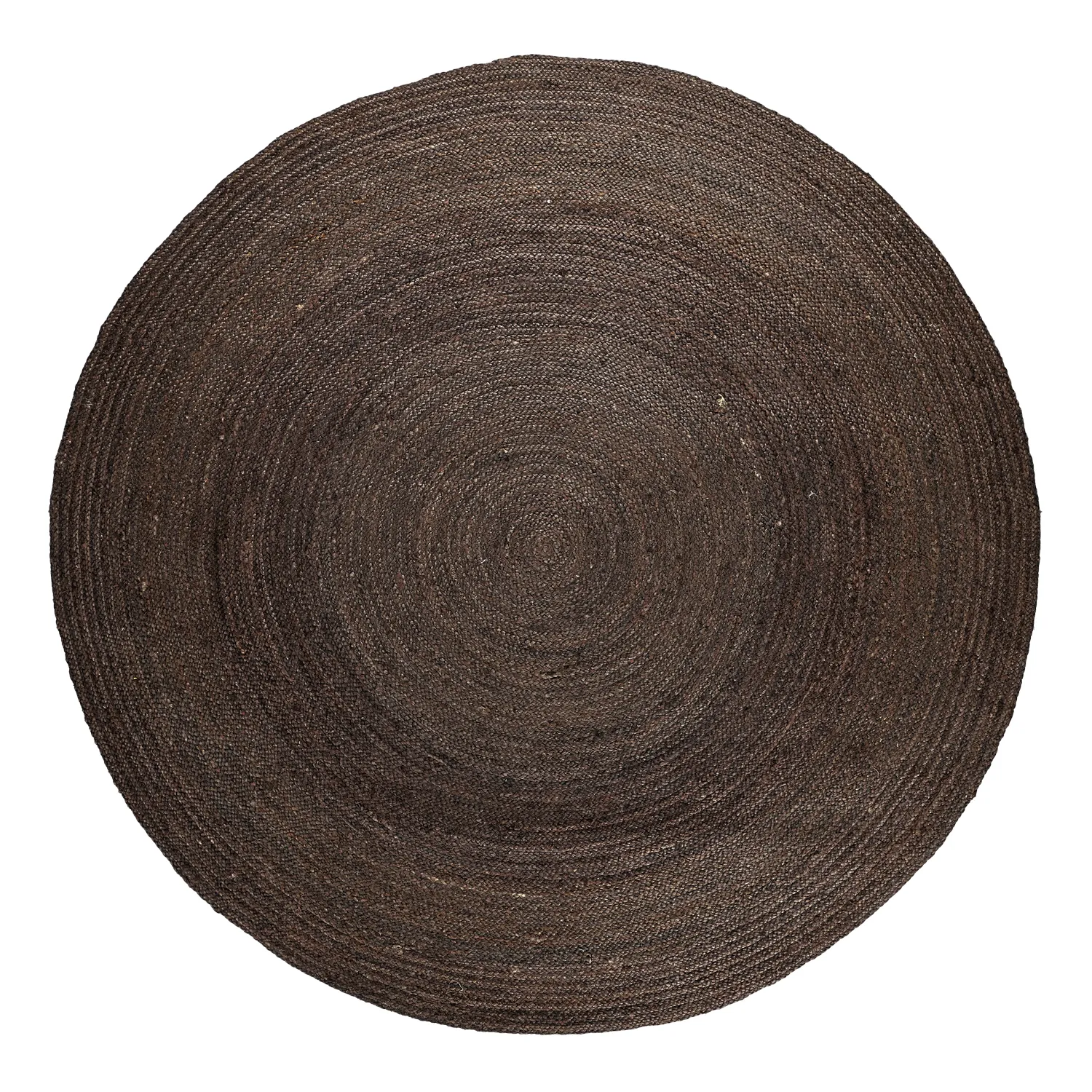 Round jute rug - Amasia (dark taupe)