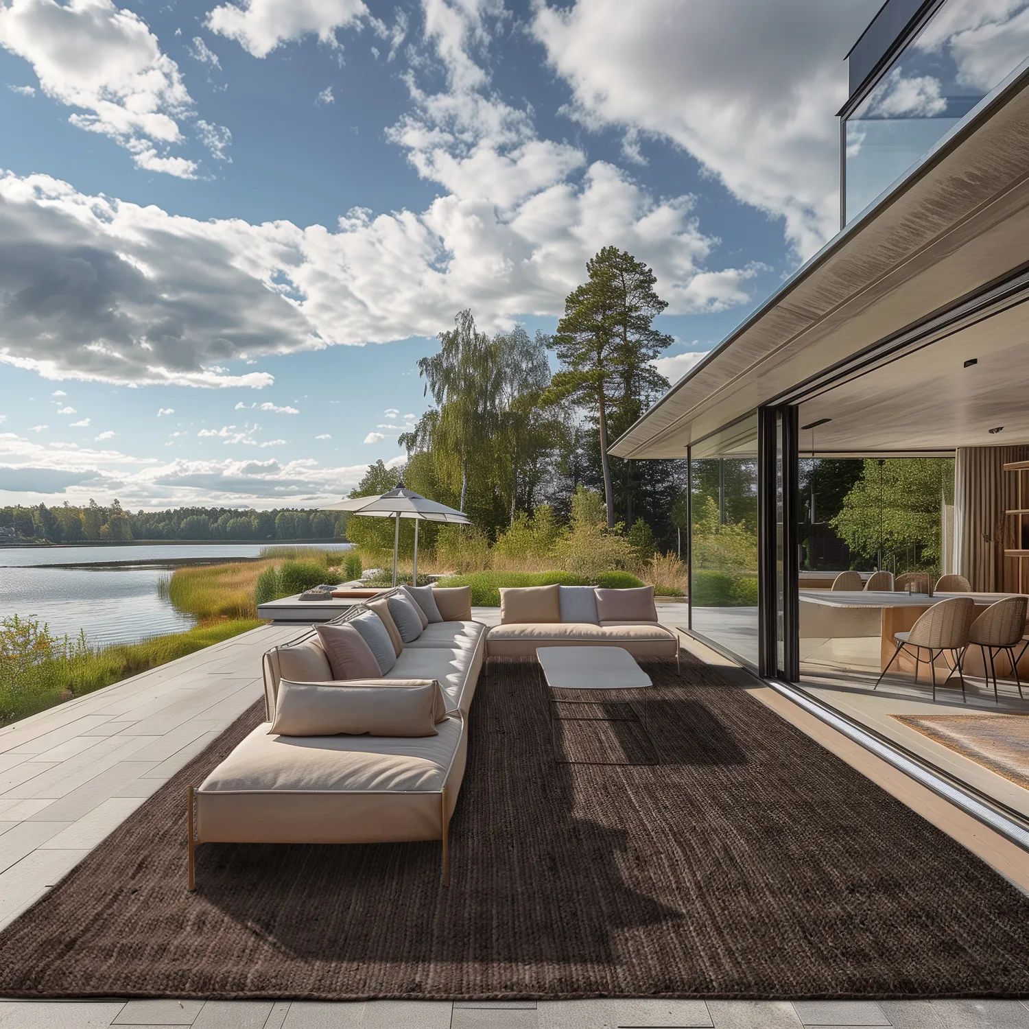 Jute rug - Amasia (dark taupe)
