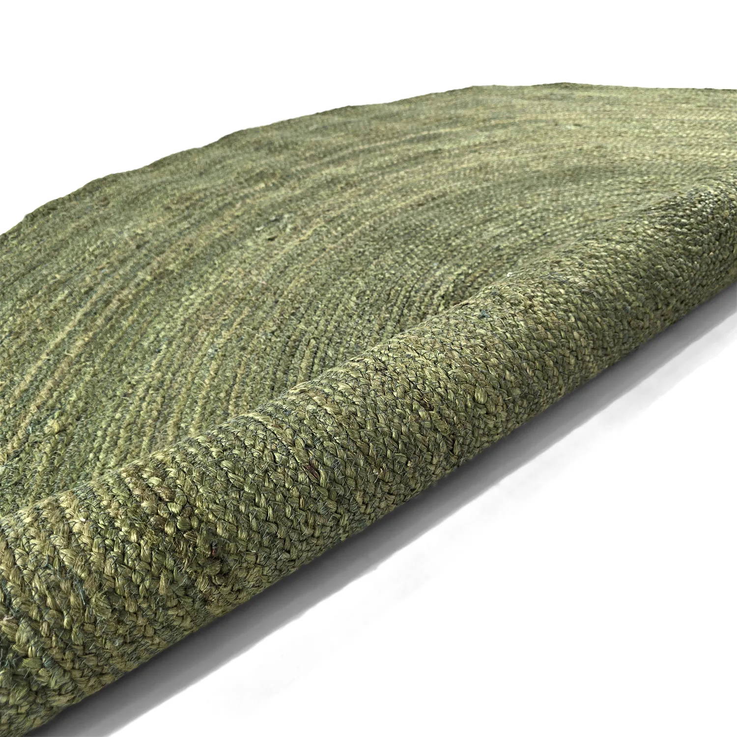 Round jute rug - Amasia (olive)