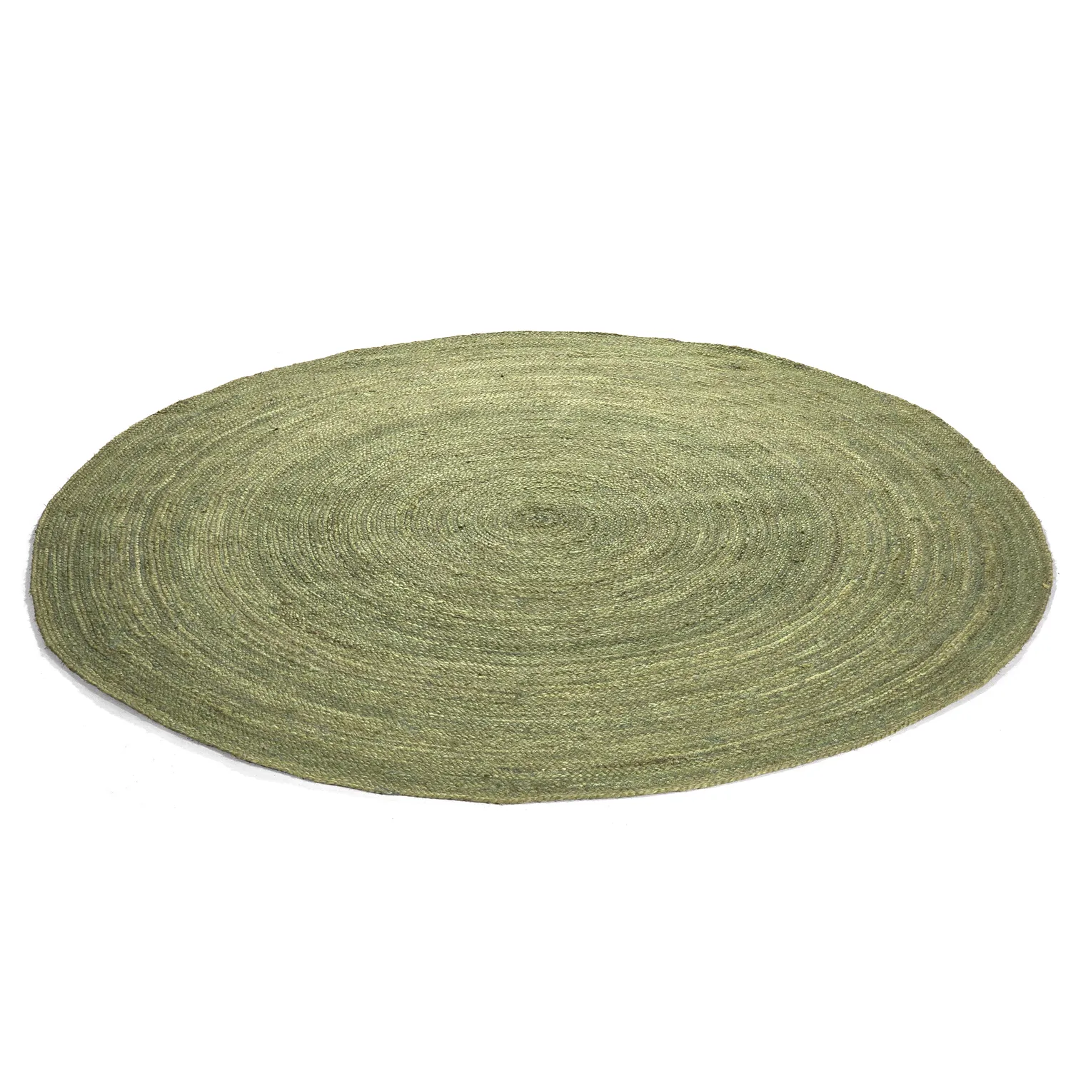 Round jute rug - Amasia (olive)