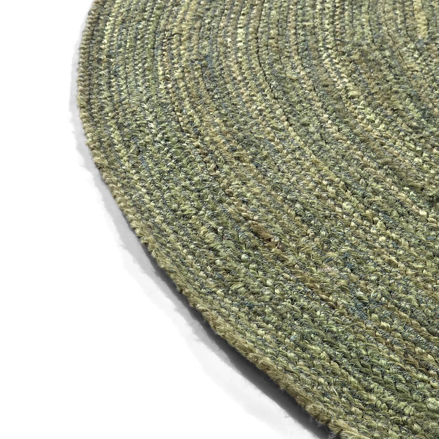 Round jute rug - Amasia (olive)