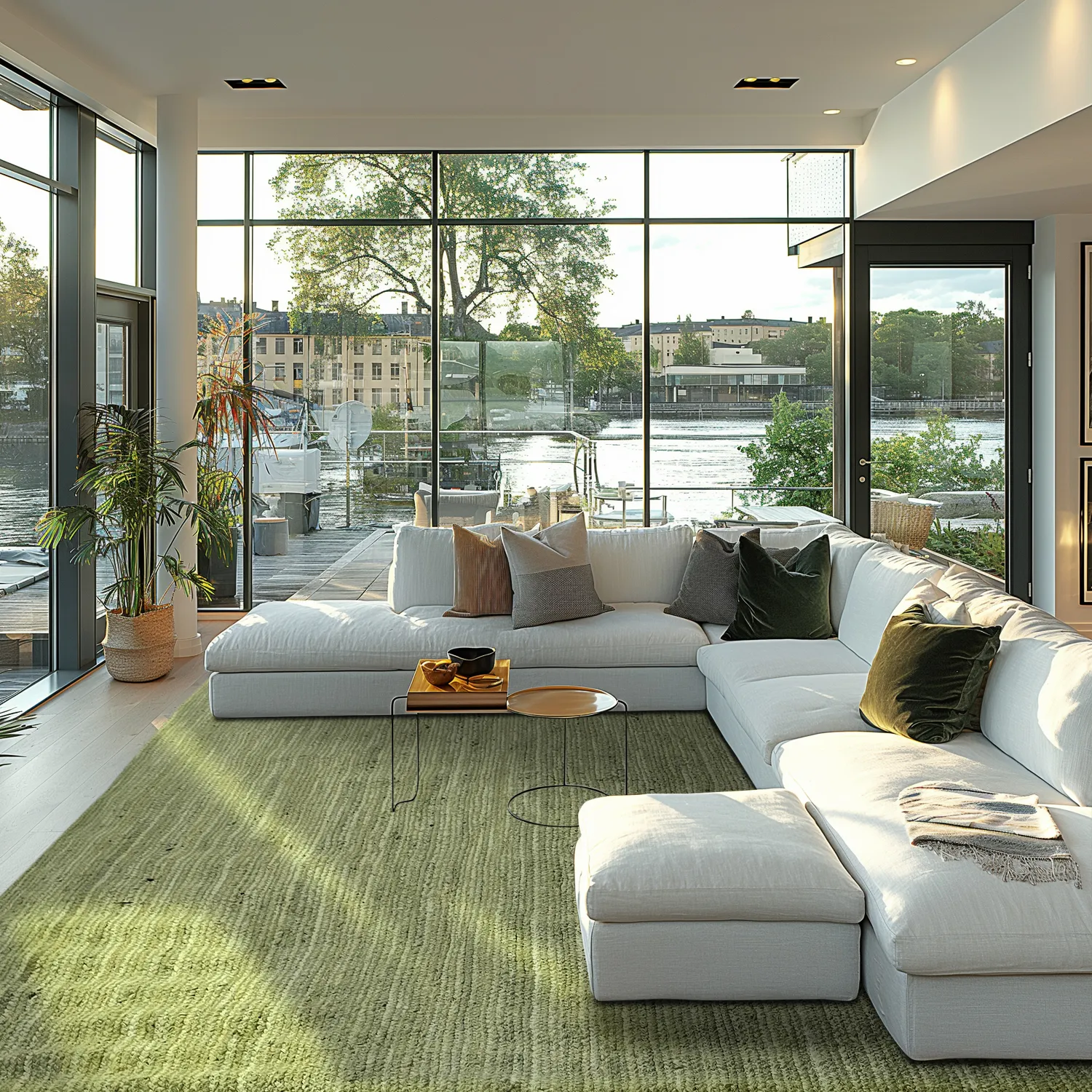 Jute rug - Amasia (olive)