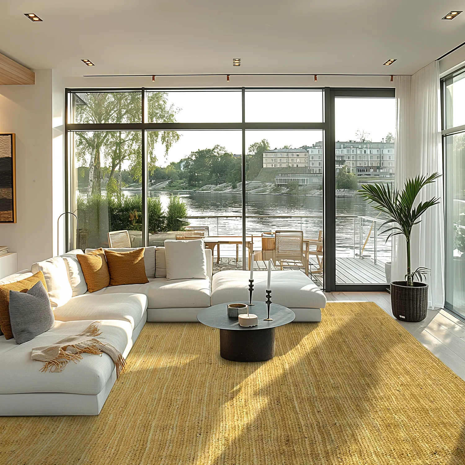 Jute rug - Amasia (orange)