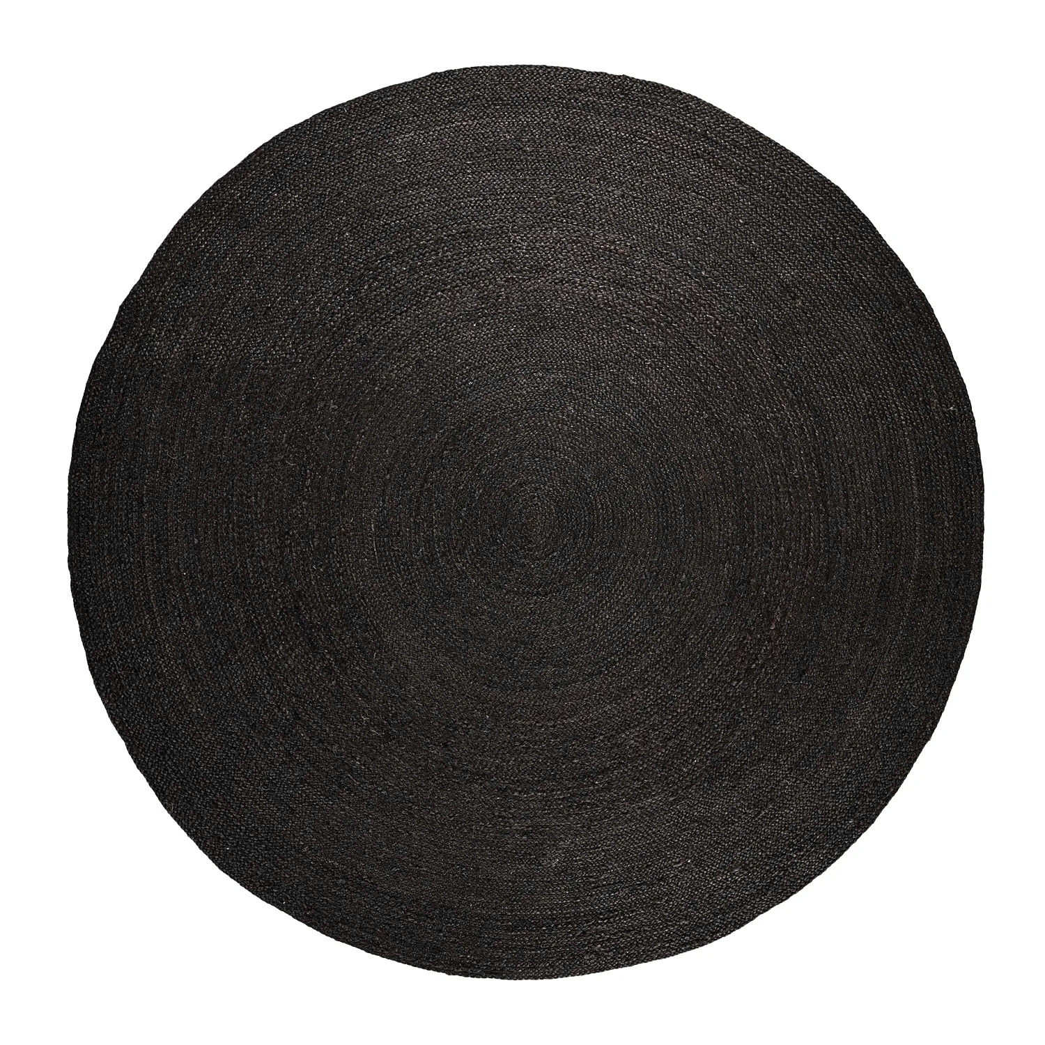 Round jute rug - Amasia (black)