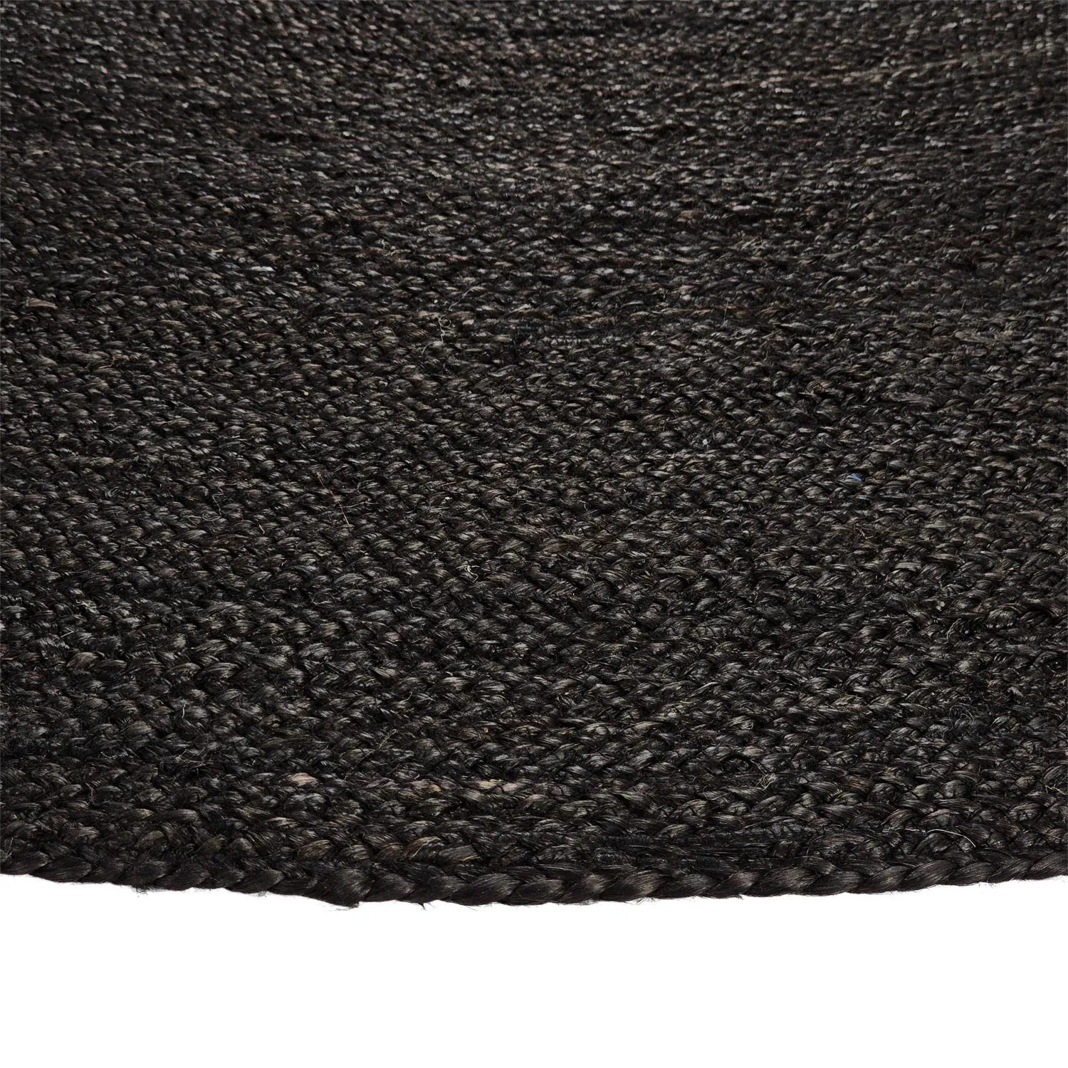Round jute rug - Amasia (black)