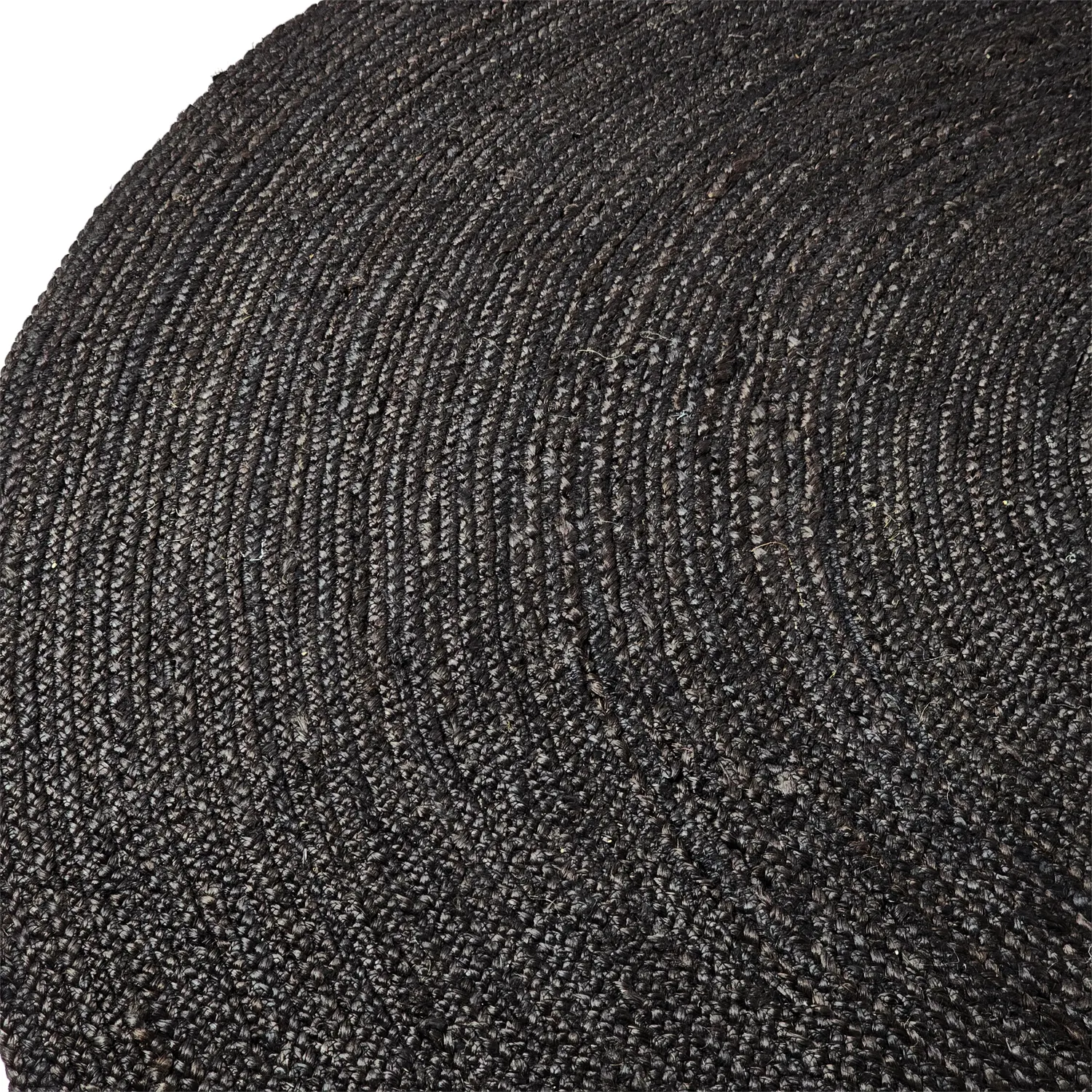 Round jute rug - Amasia (black)