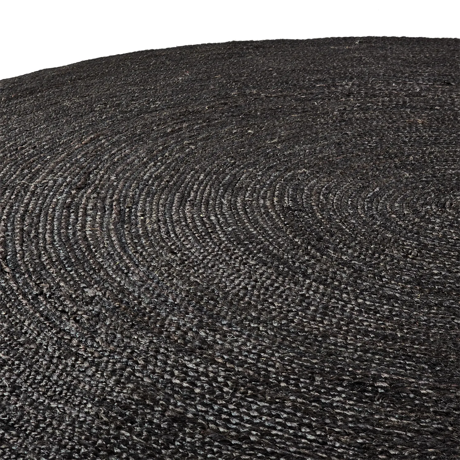 Round jute rug - Amasia (black)