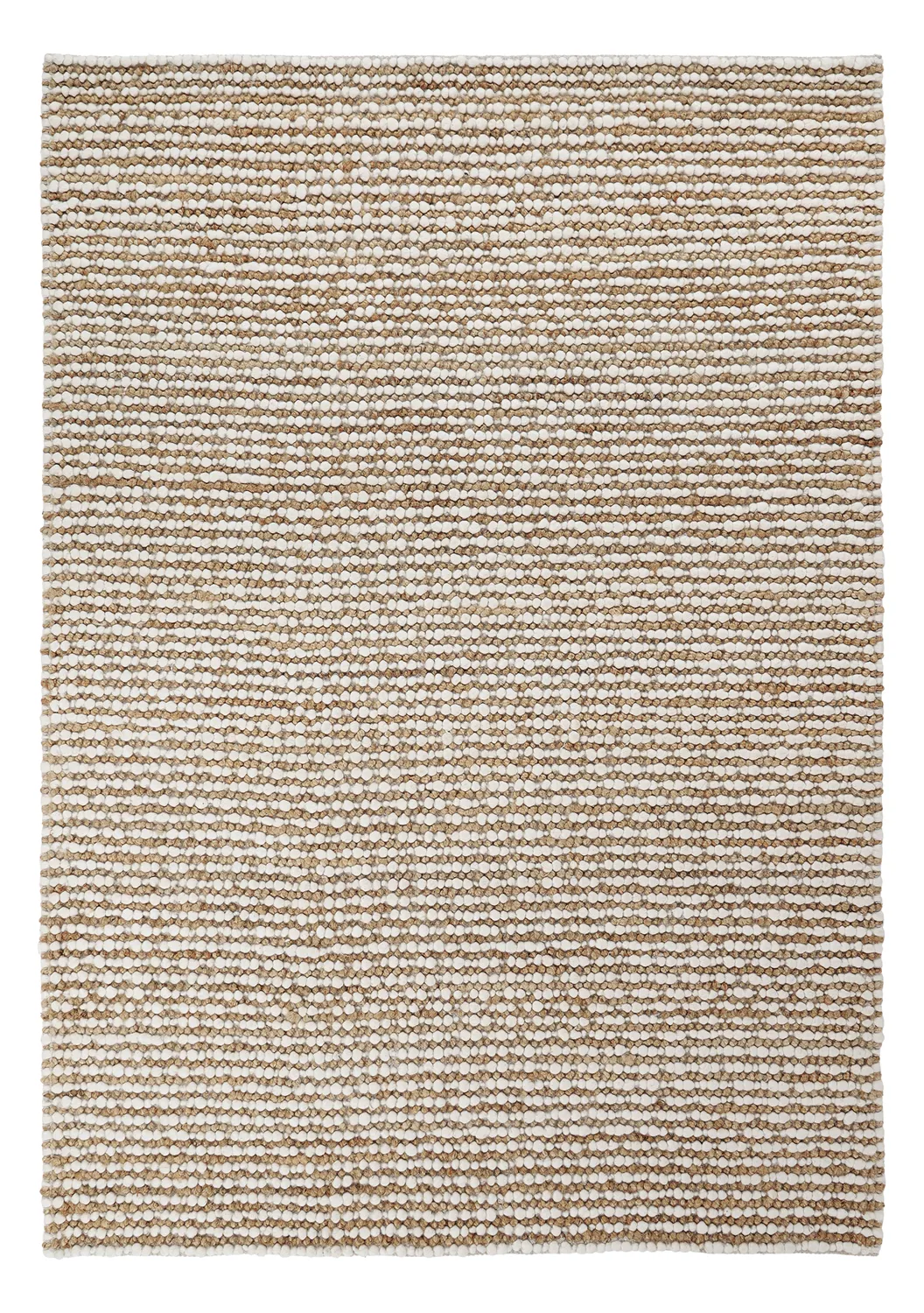 Jute rug - Bally Jute/wool Bubble (natural/white)