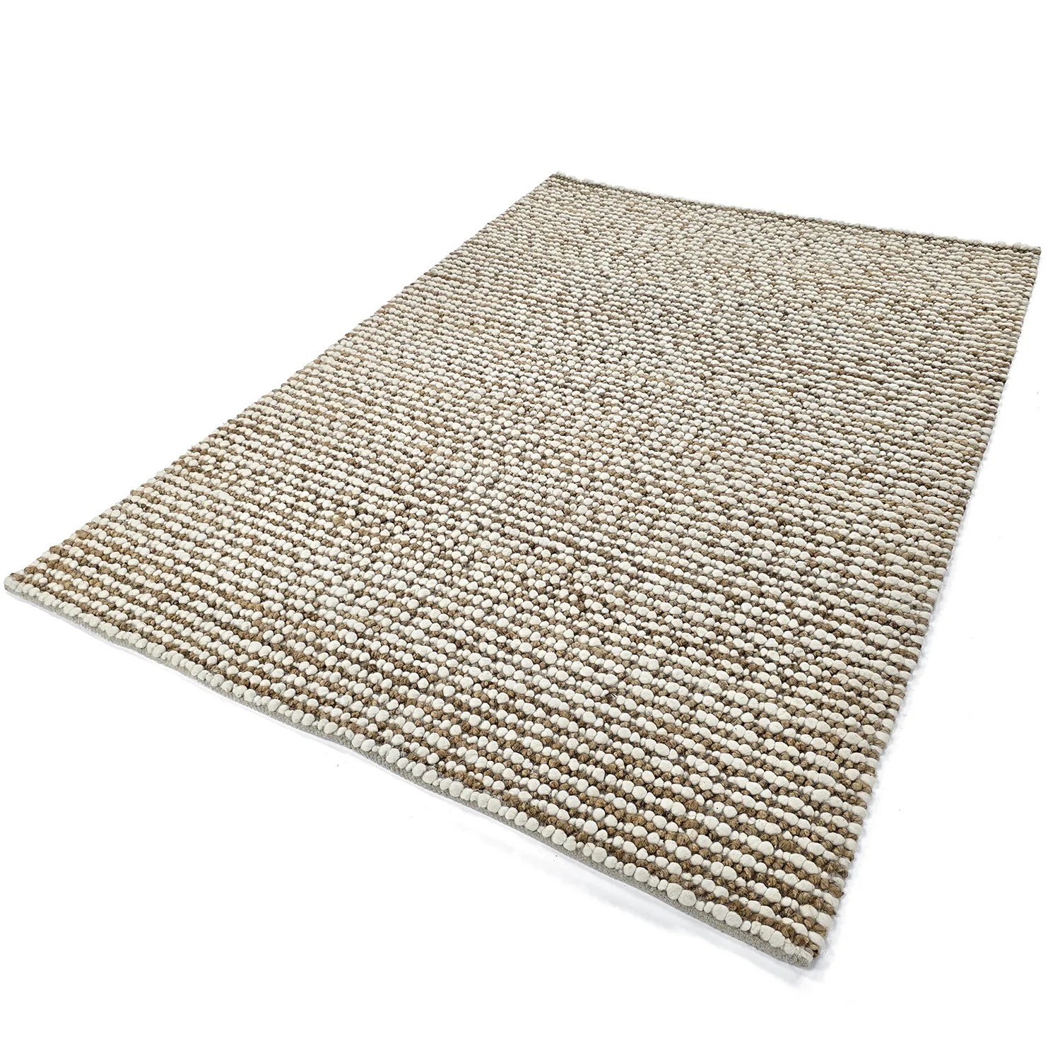 Jute rug - Bally Jute/wool Bubble (natural/white)