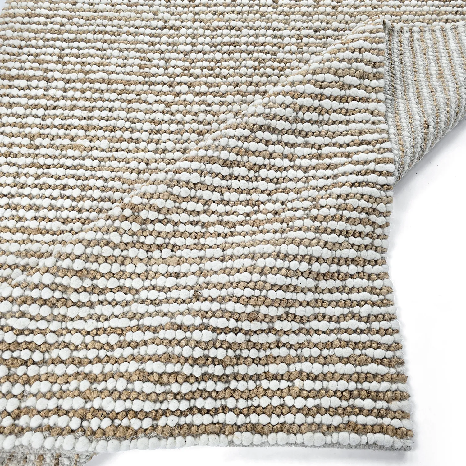 Jute rug - Bally Jute/wool Bubble (natural/white)