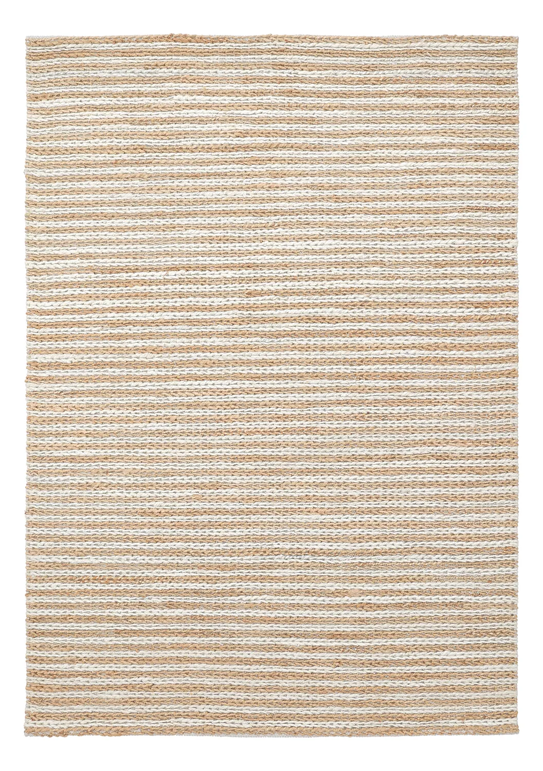 Jute rug - Howrah Braided Jute (natural/white)