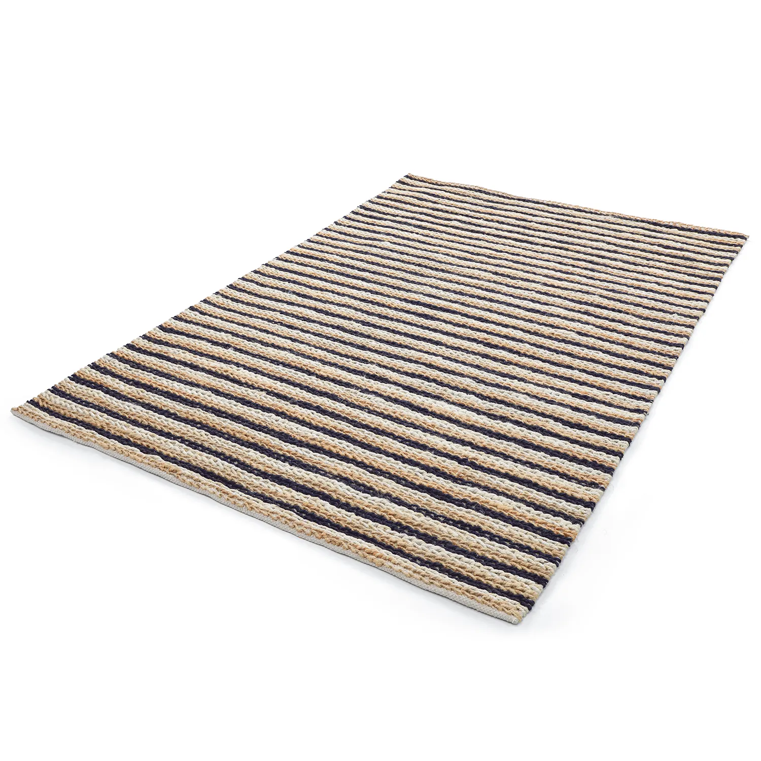 Jute rug - Howrah Braided Jute (natural/white/black)