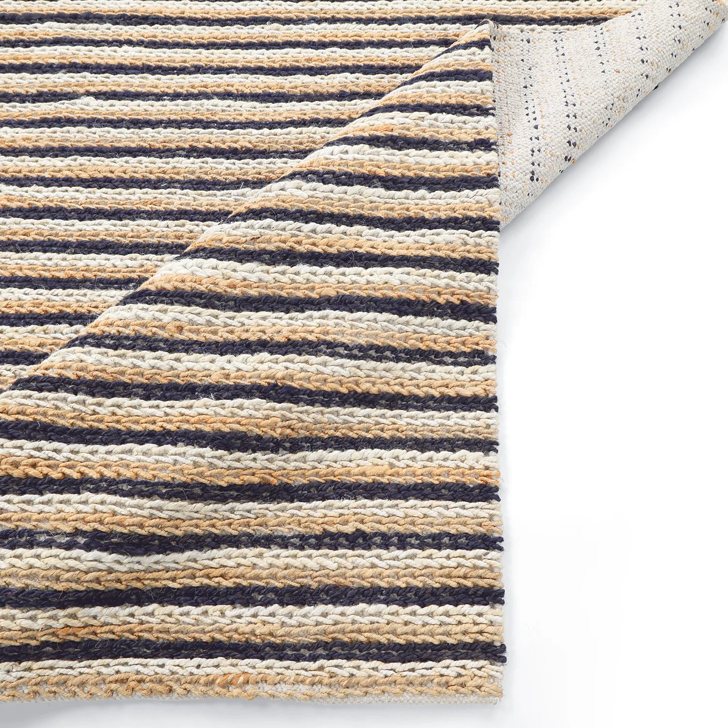 Jute rug - Howrah Braided Jute (natural/white/black)