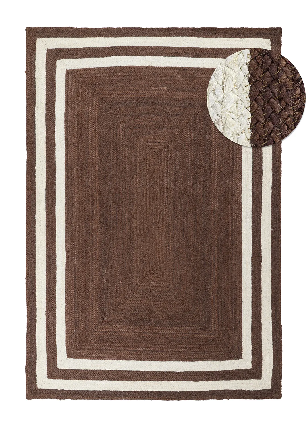 Jute rug - Jessore (brown/white)
