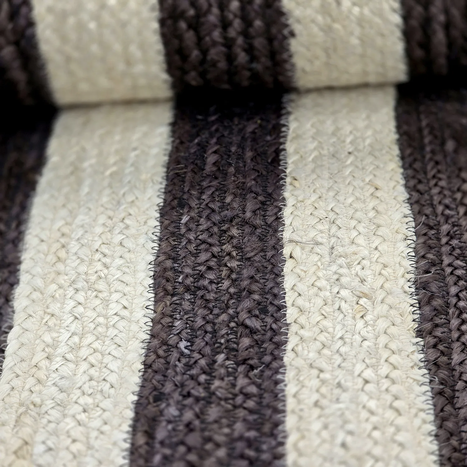 Jute rug - Jessore (dark taupe/white)