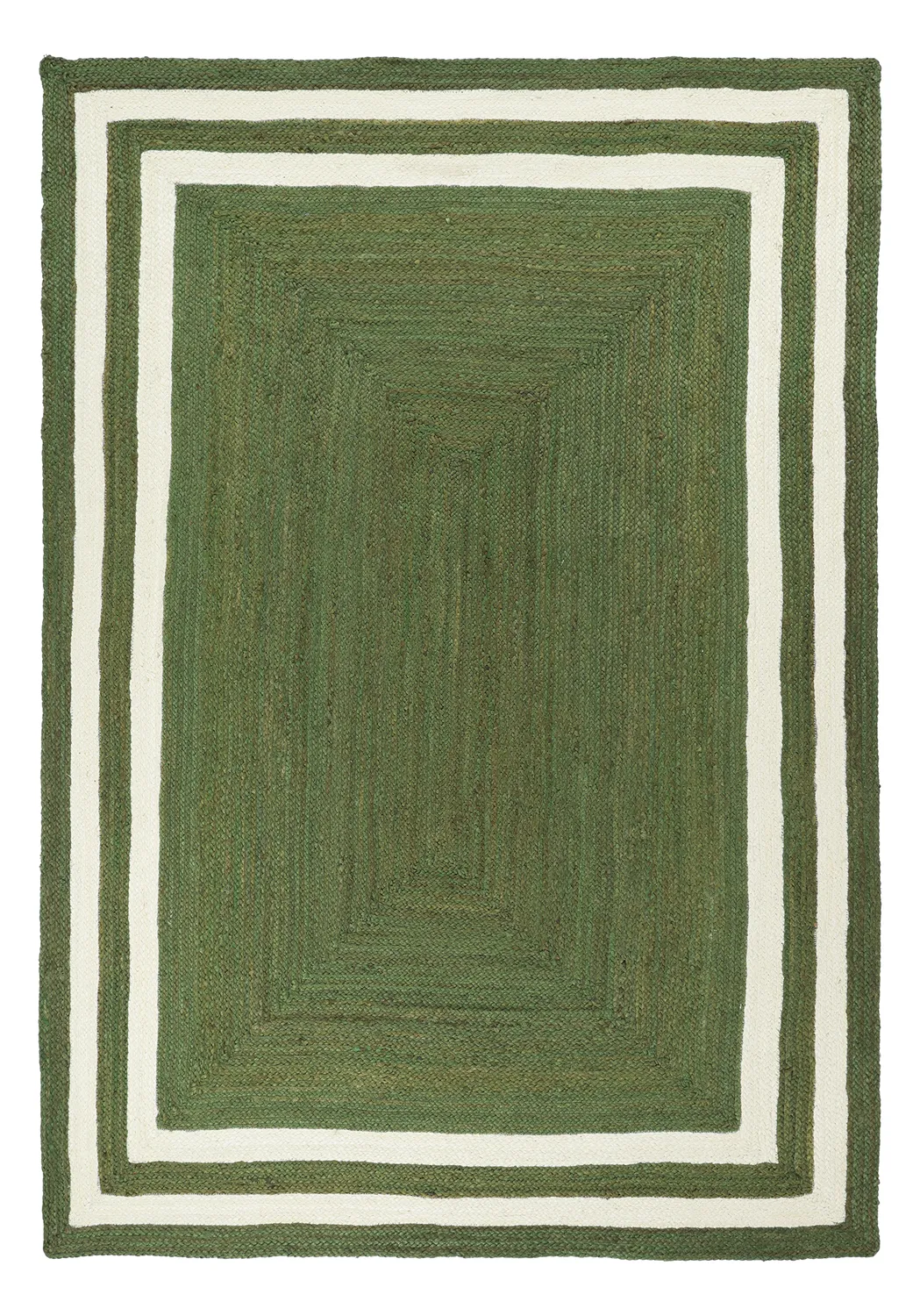 Jute rug - Jessore (army green/white)