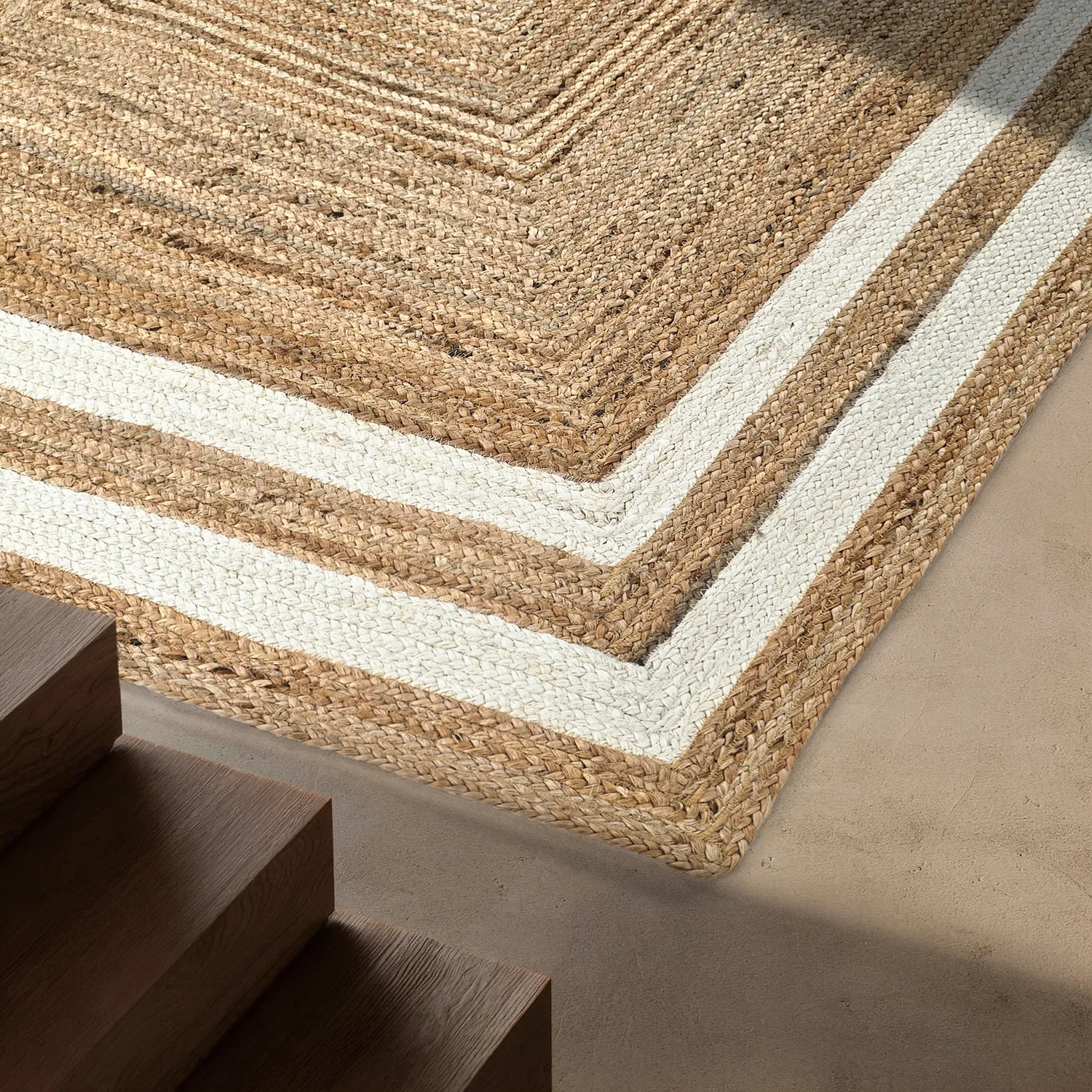 Jute rug - Jessore (natural/white)