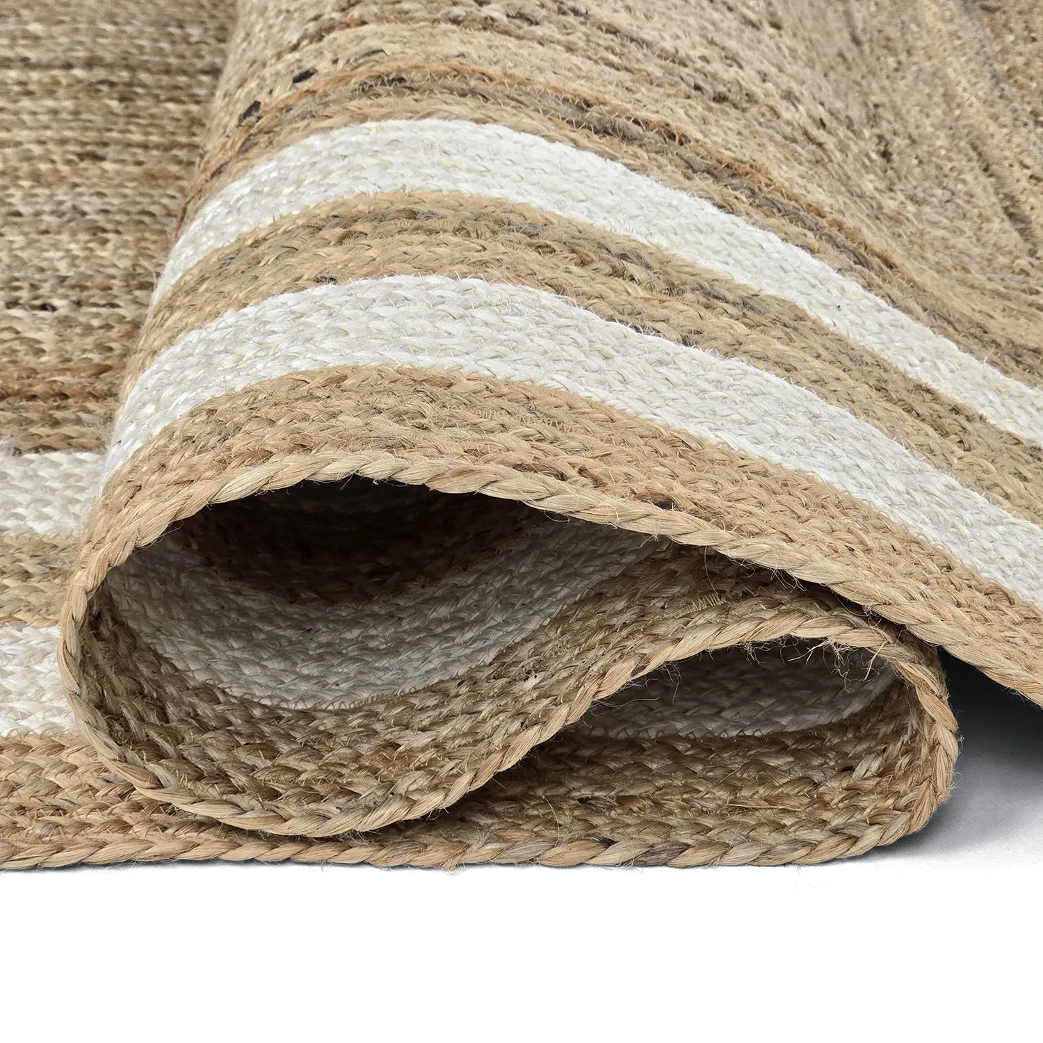 Jute rug - Jessore (natural/white)