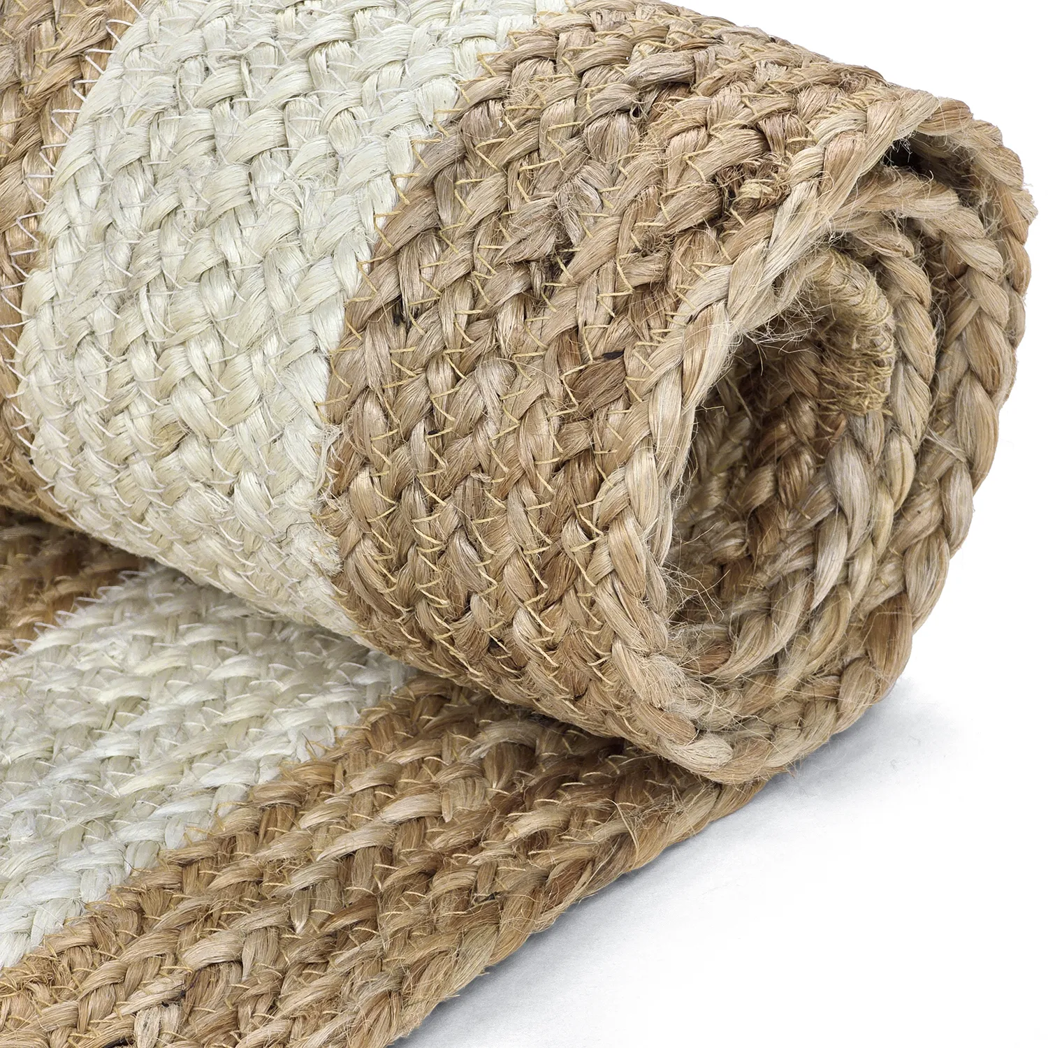 Jute rug - Jessore (natural/white)