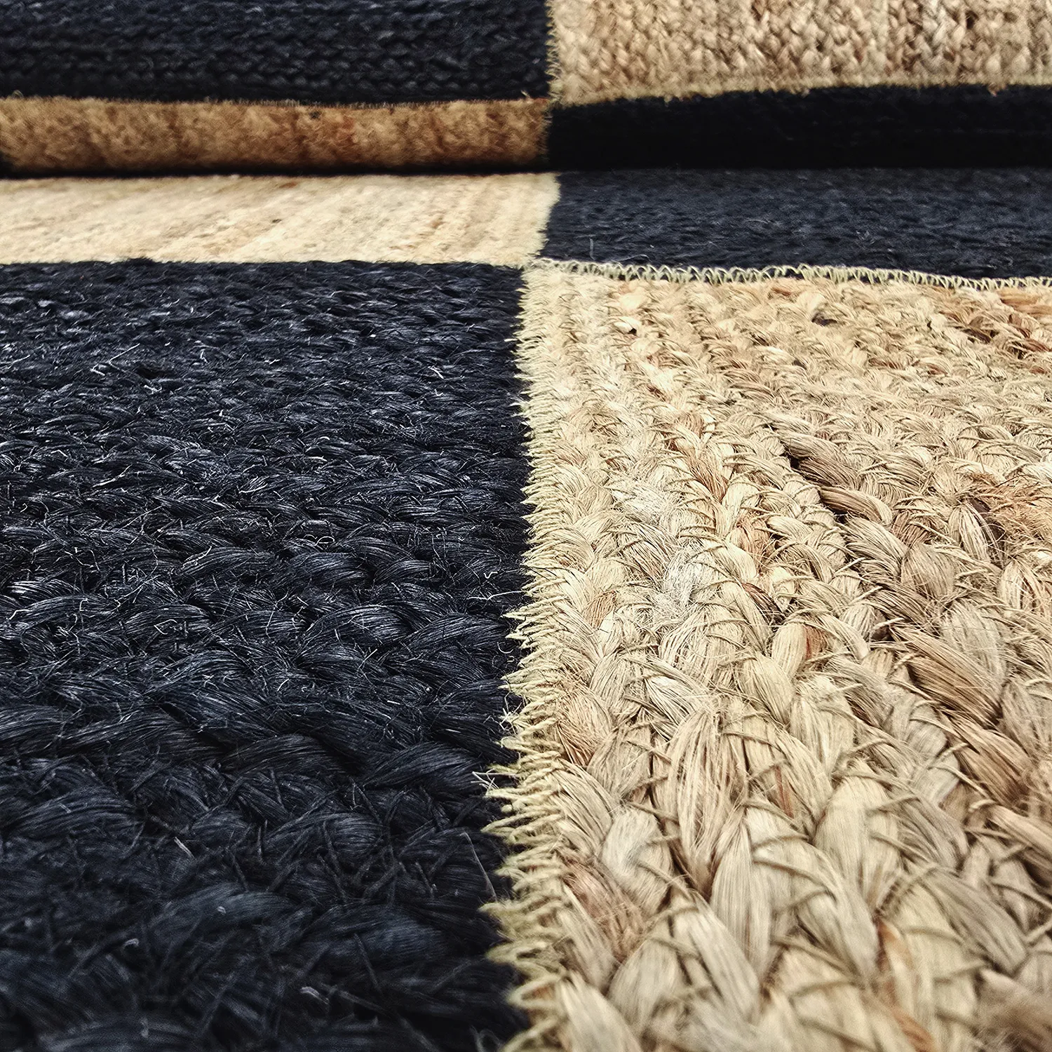 Jute rug - Khulna (natural/black)