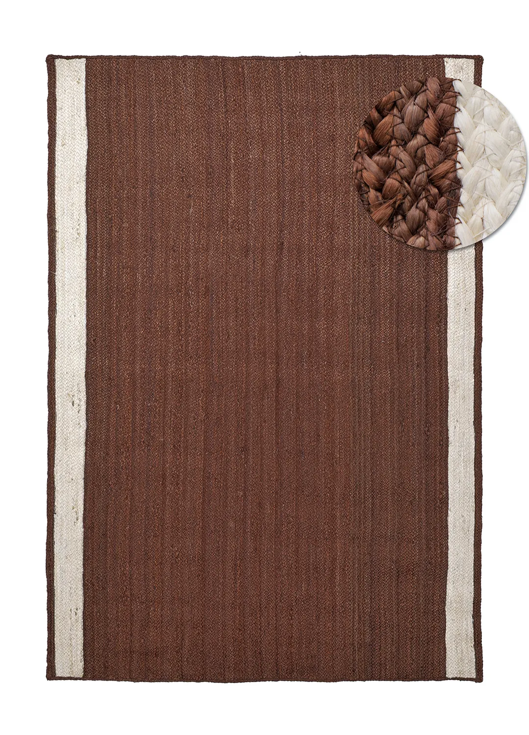 Jute rug - Senaki (brown/white)
